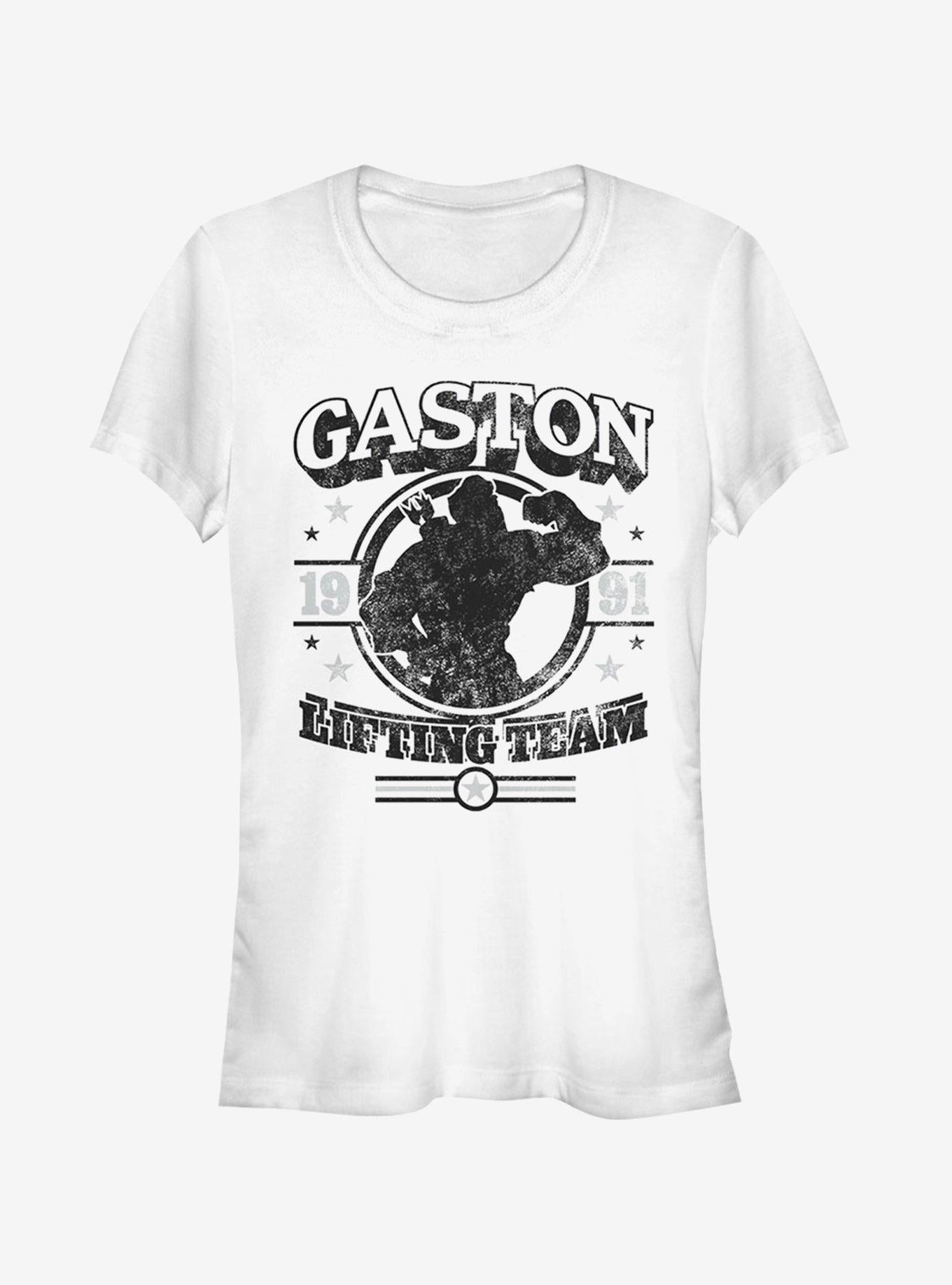 Disney Gaston Lifting Team Girls T-Shirt | Trending Graphic Tee For Fans
