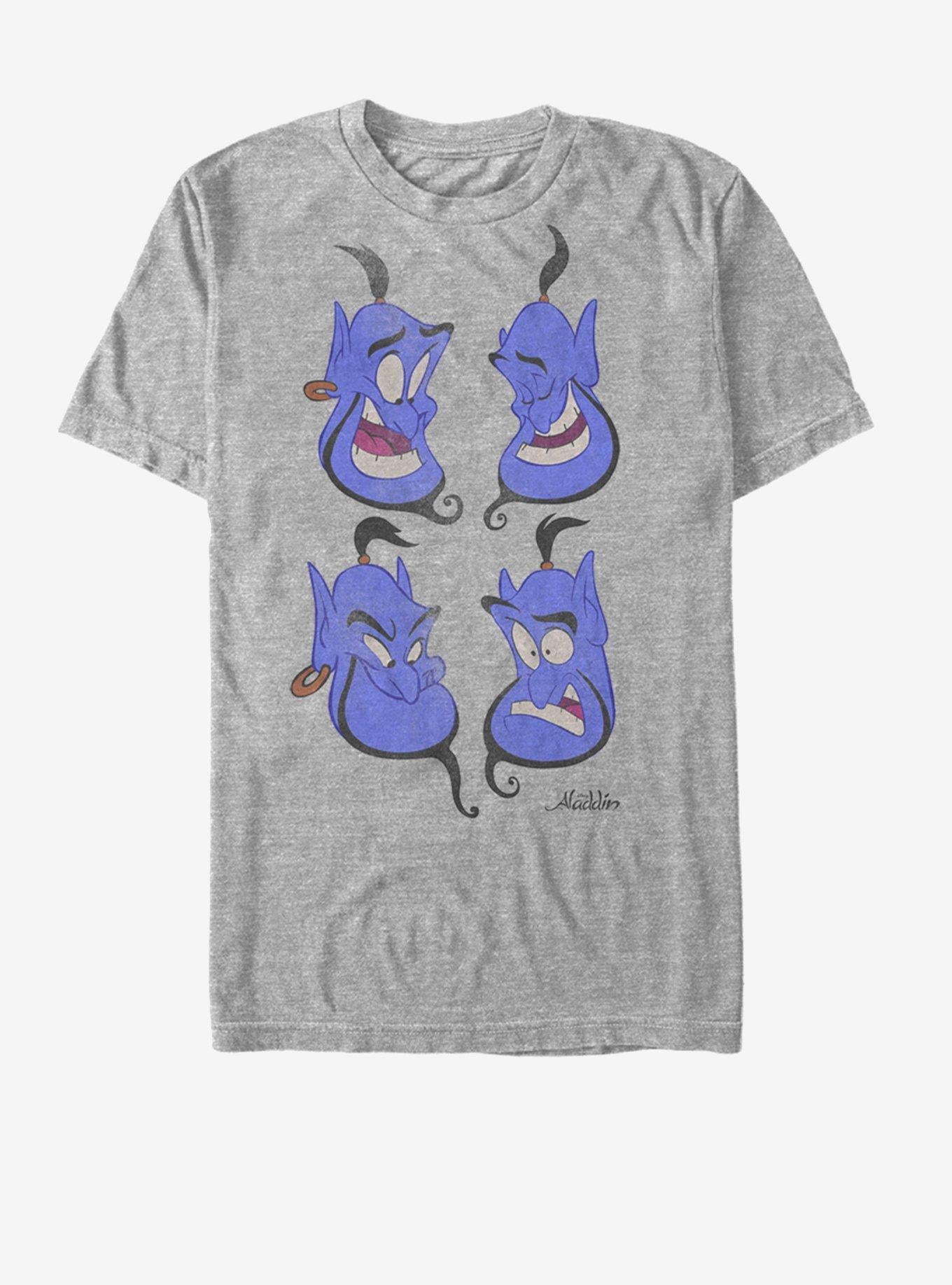 Disney Aladdin Genie Faces T-Shirt | Trending Graphic Tee For Fans