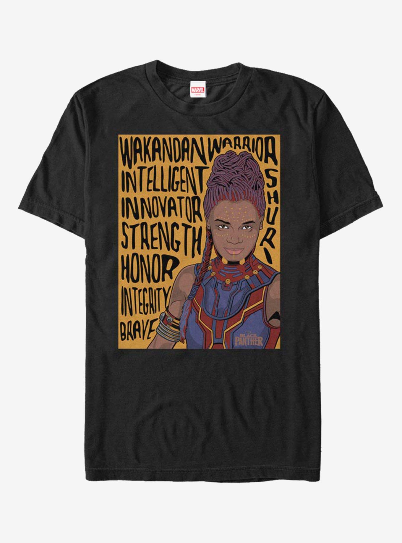 Marvel Black Panther Shuri Verbiage T-Shirt | Trending Graphic Tee For Fans