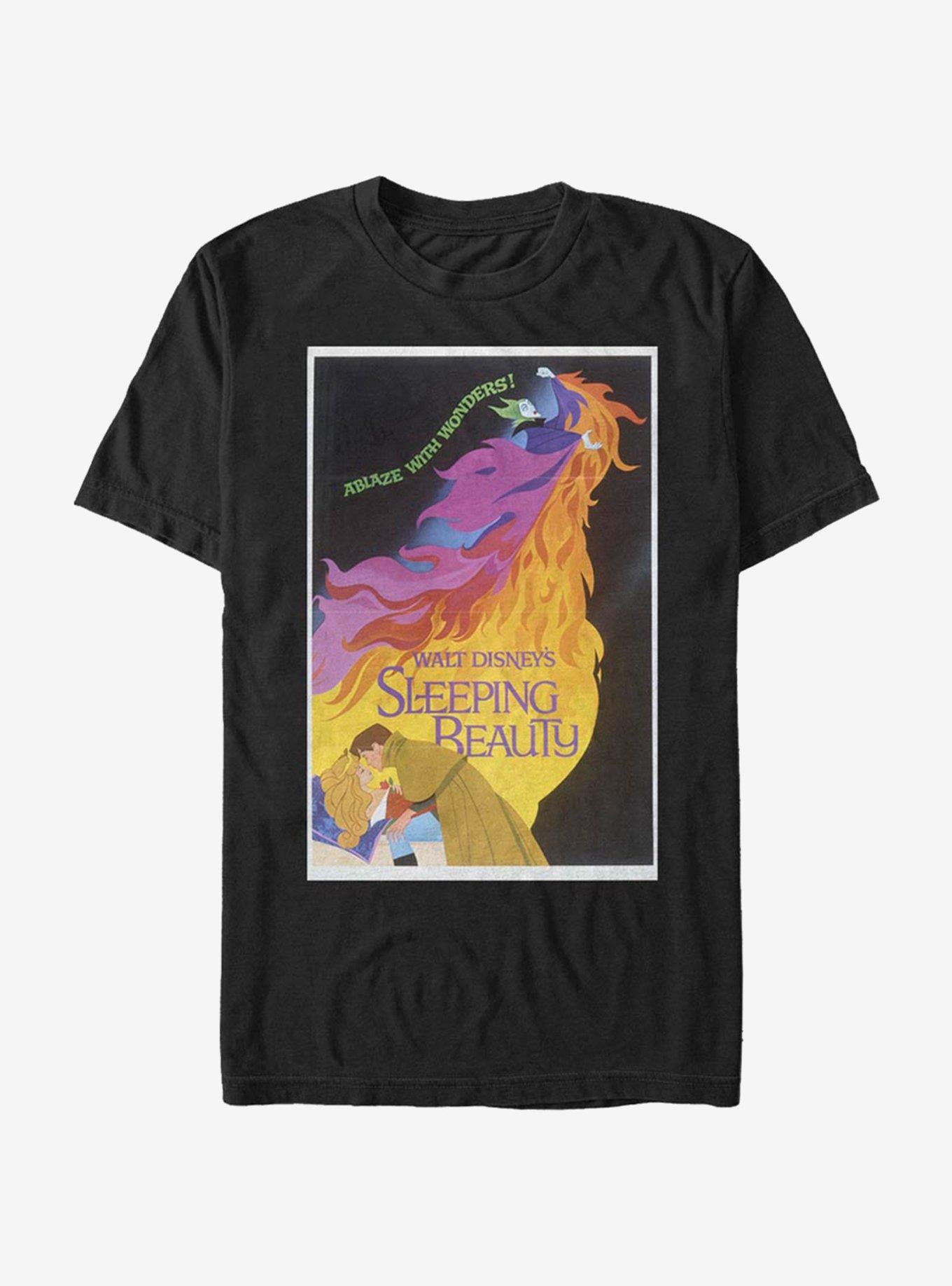 Disney Sleeping Beauty Aurora, Phillip & Maleficent Dark Sleeping Beauty Poster T-Shirt | Trending Graphic Tee For Fans
