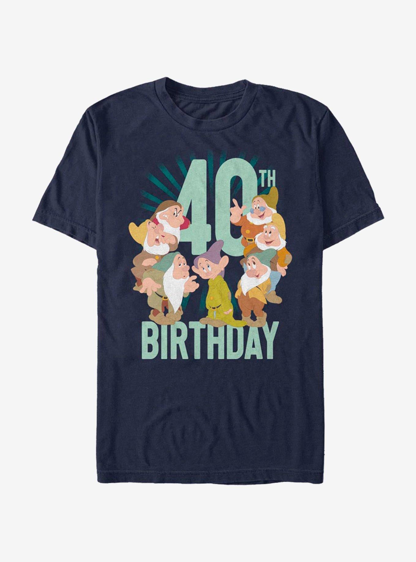 Disney Snow White Dwarves Forty B-Day T-Shirt | Trending Graphic Tee For Fans