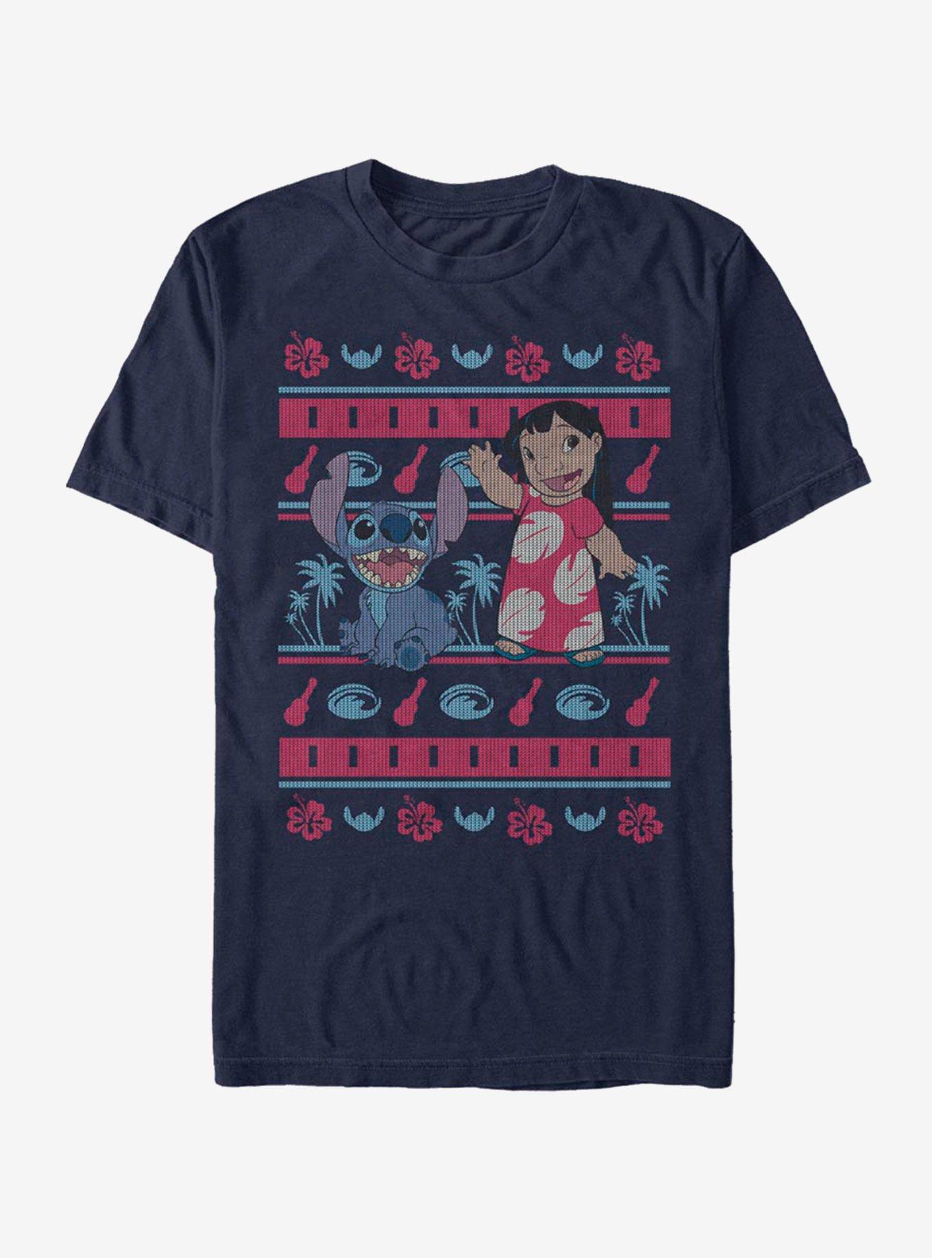 Disney Lilo & Stitch Holiday Lilo Hawaiian Pattern T-Shirt | Trending Graphic Tee For Fans