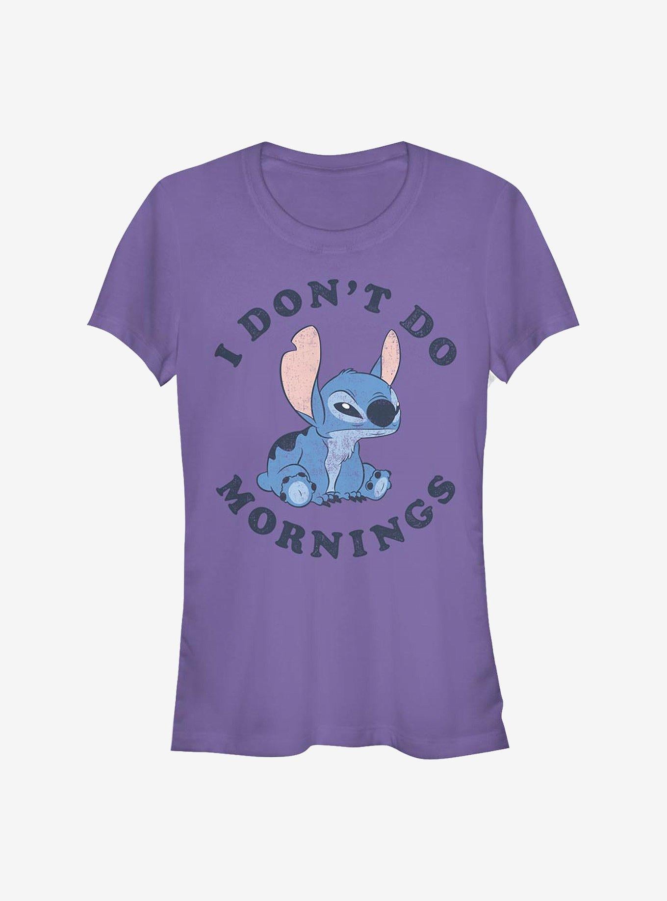Disney Lilo & Stitch Don't Do Mornings Girls T-Shirt | Trending Graphic Tee For Fans