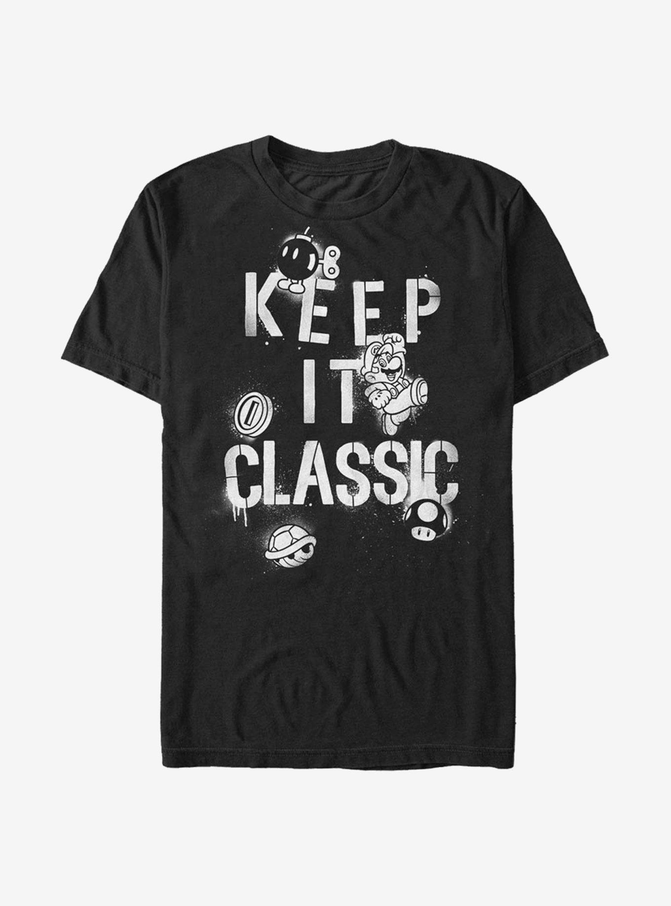 Super Mario Classic Stencil T-Shirt | Trending Graphic Tee For Fans