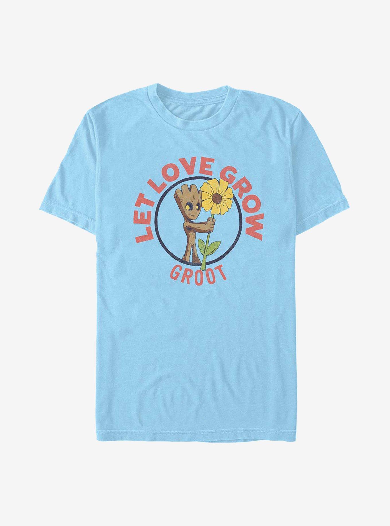 Marvel Guardians Of The Galaxy Let Love Grow T-Shirt | Trending Graphic Tee For Fans