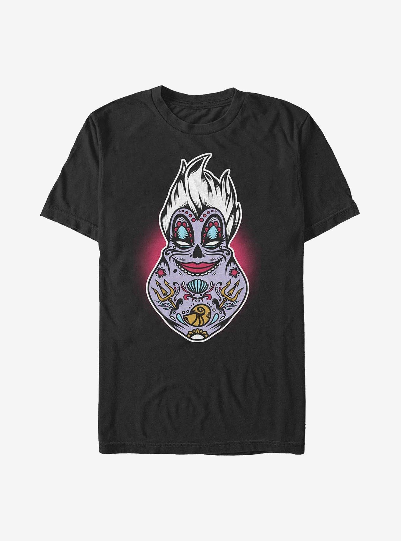 Disney The Little Mermaid Sugar Skull Ursula T-Shirt | Trending Graphic Tee For Fans