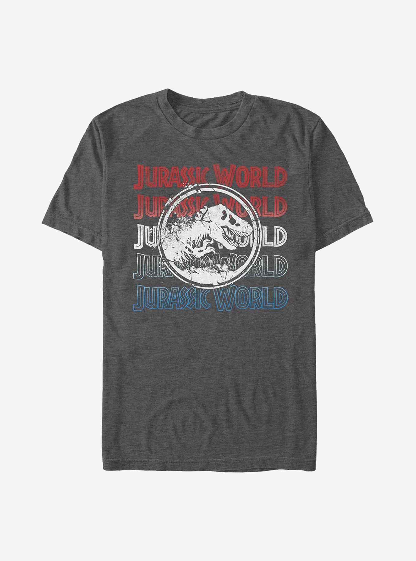 Jurassic Park Logo Repeat T-Shirt | Trending Graphic Tee For Fans