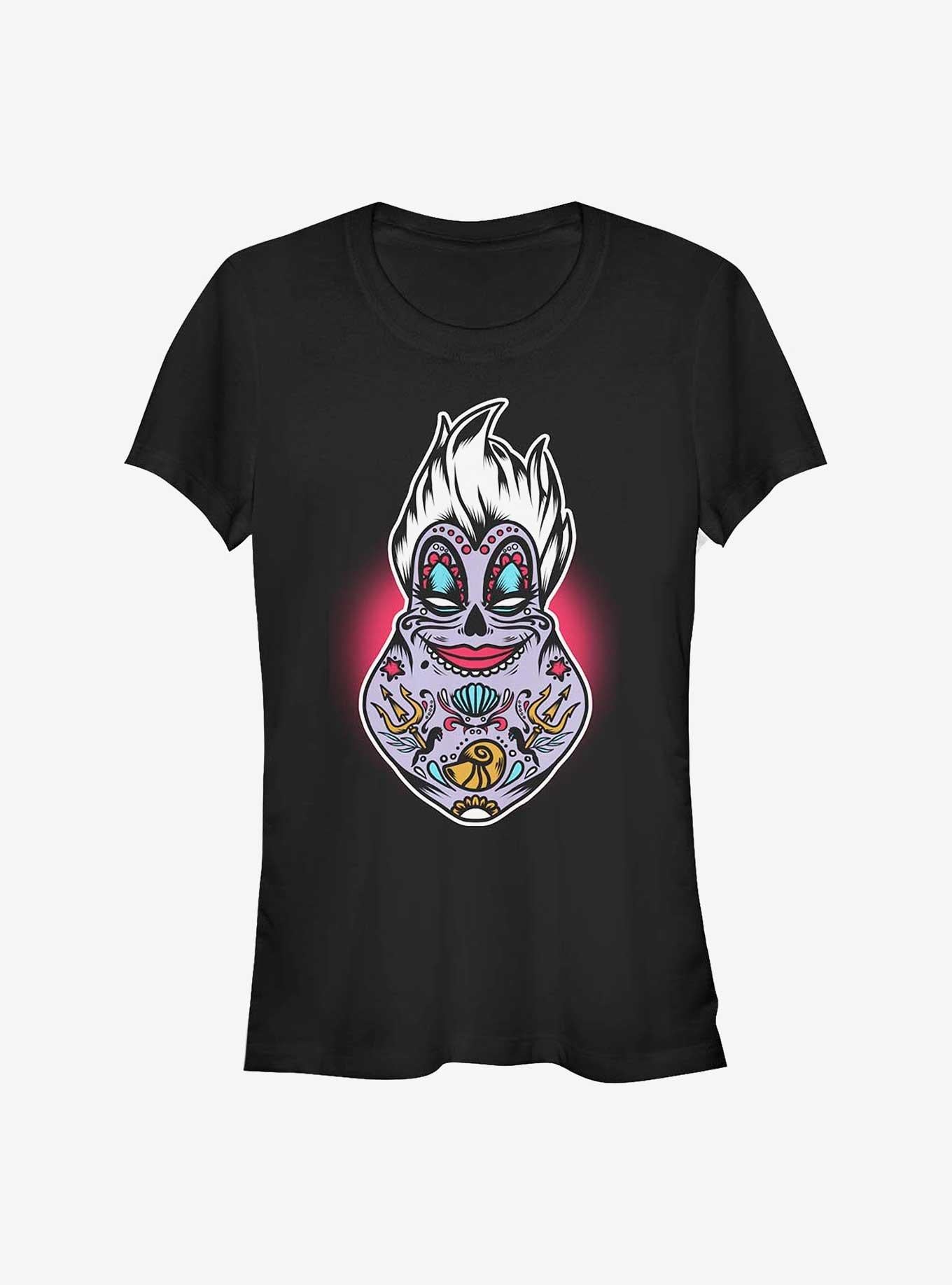 Disney The Little Mermaid Sugar Skull Ursula Girls T-Shirt | Trending Graphic Tee For Fans