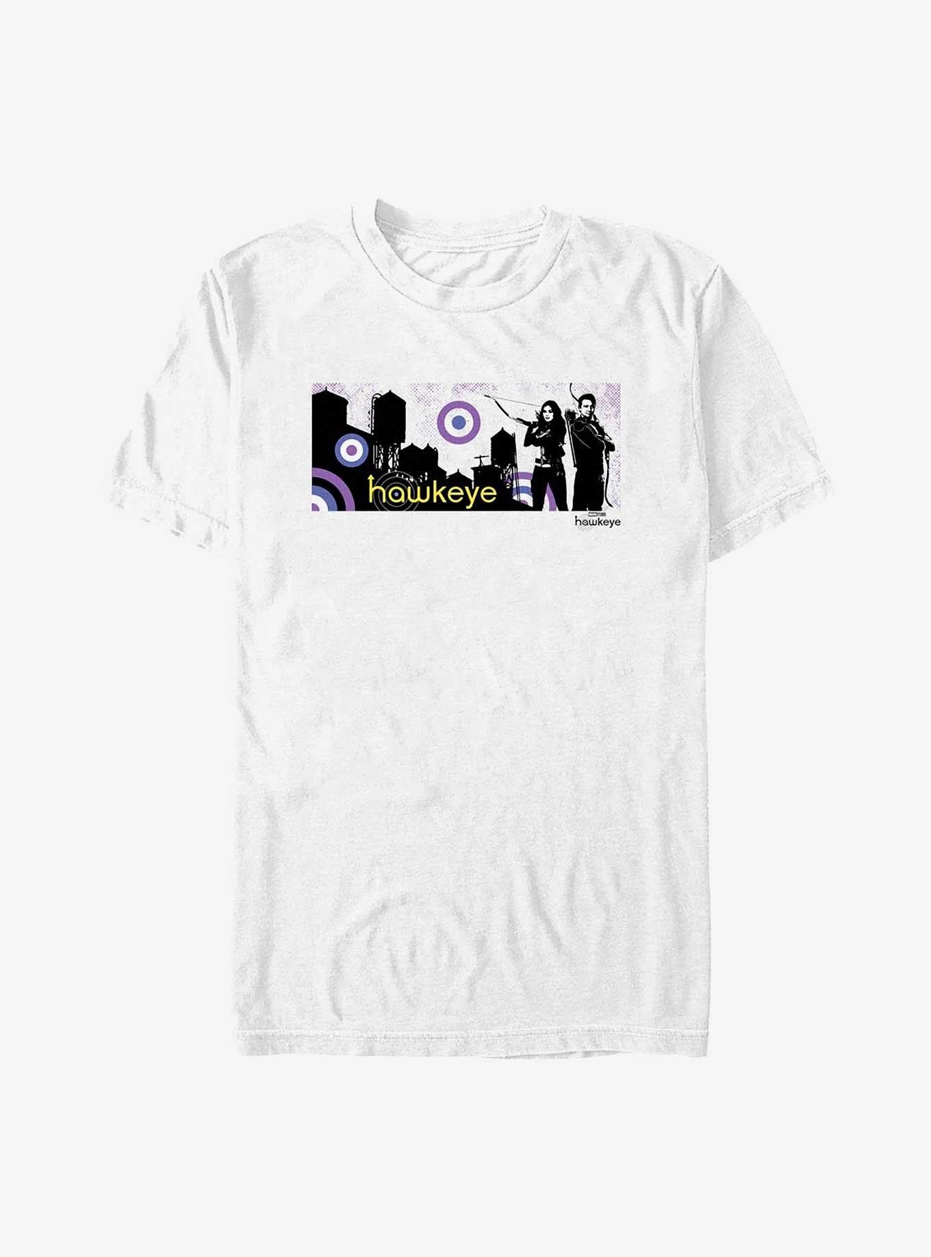 Marvel Hawkeye City Stencil Graphic T-Shirt | Trending Graphic Tee For Fans
