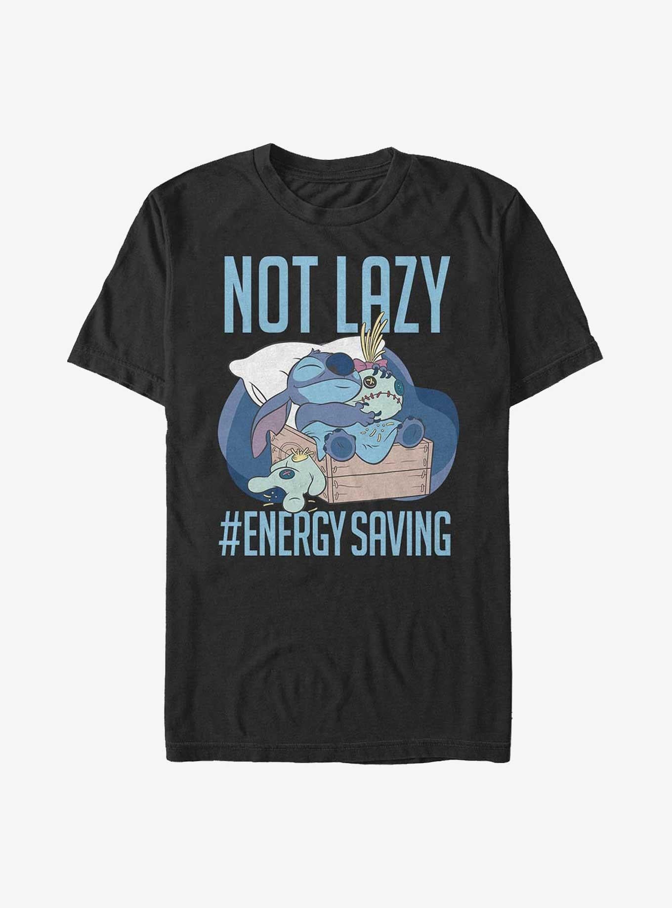 Disney Lilo & Stitch Not Lazy Energy Saving T-Shirt | Trending Graphic Tee For Fans