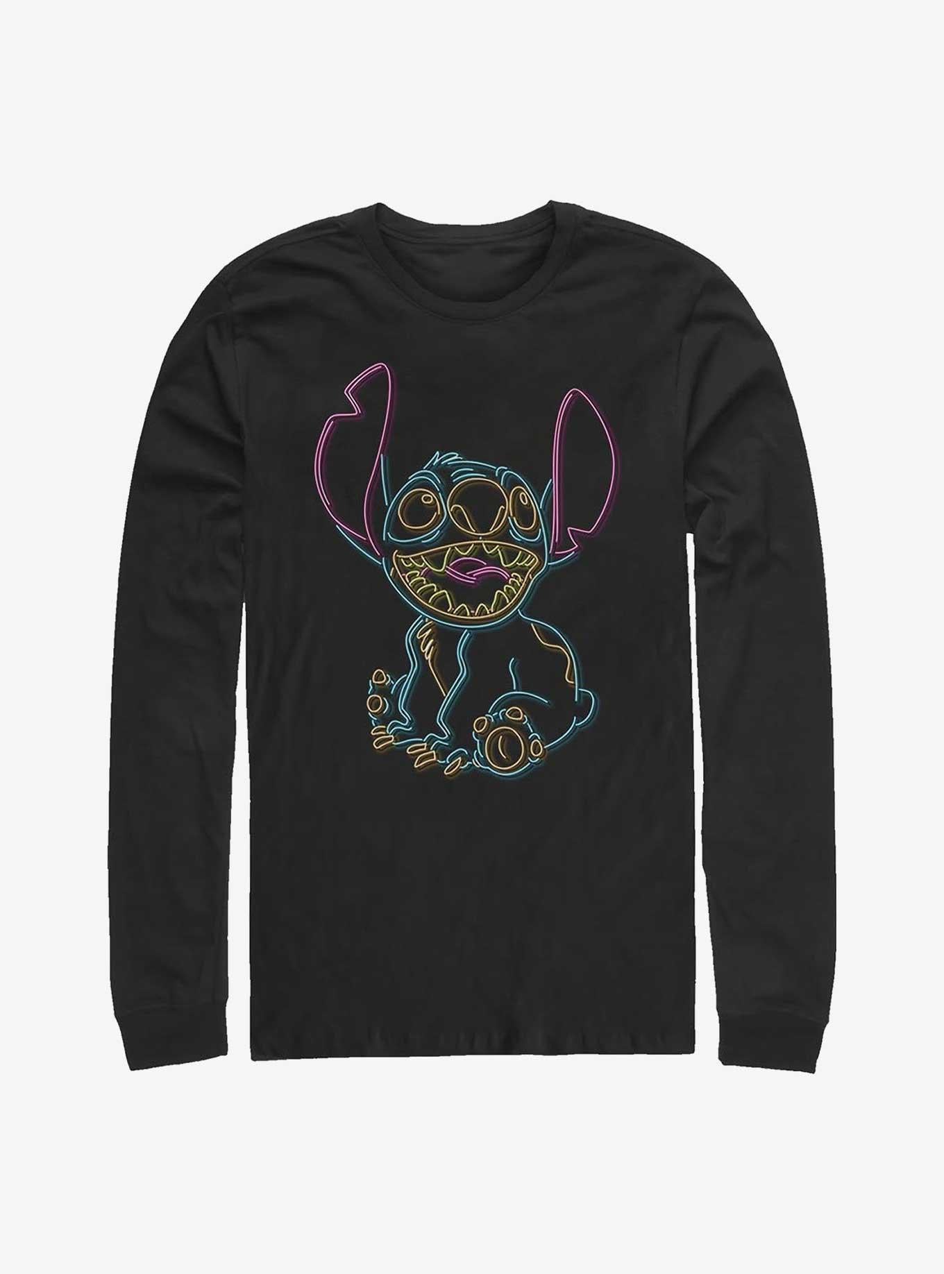 Disney Lilo & Stitch Neon Stitch Long-Sleeve T-Shirt | Trending Graphic Tee For Fans