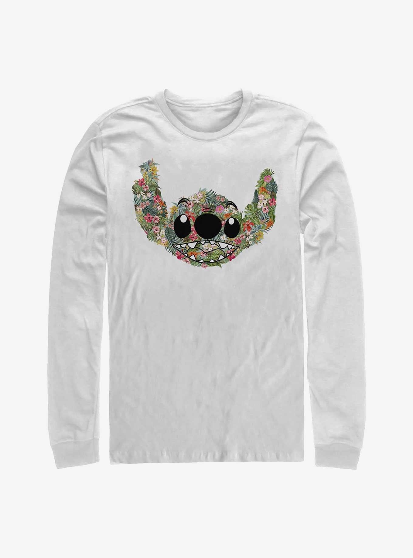 Disney Lilo & Stitch Floral Long-Sleeve T-Shirt | Trending Graphic Tee For Fans