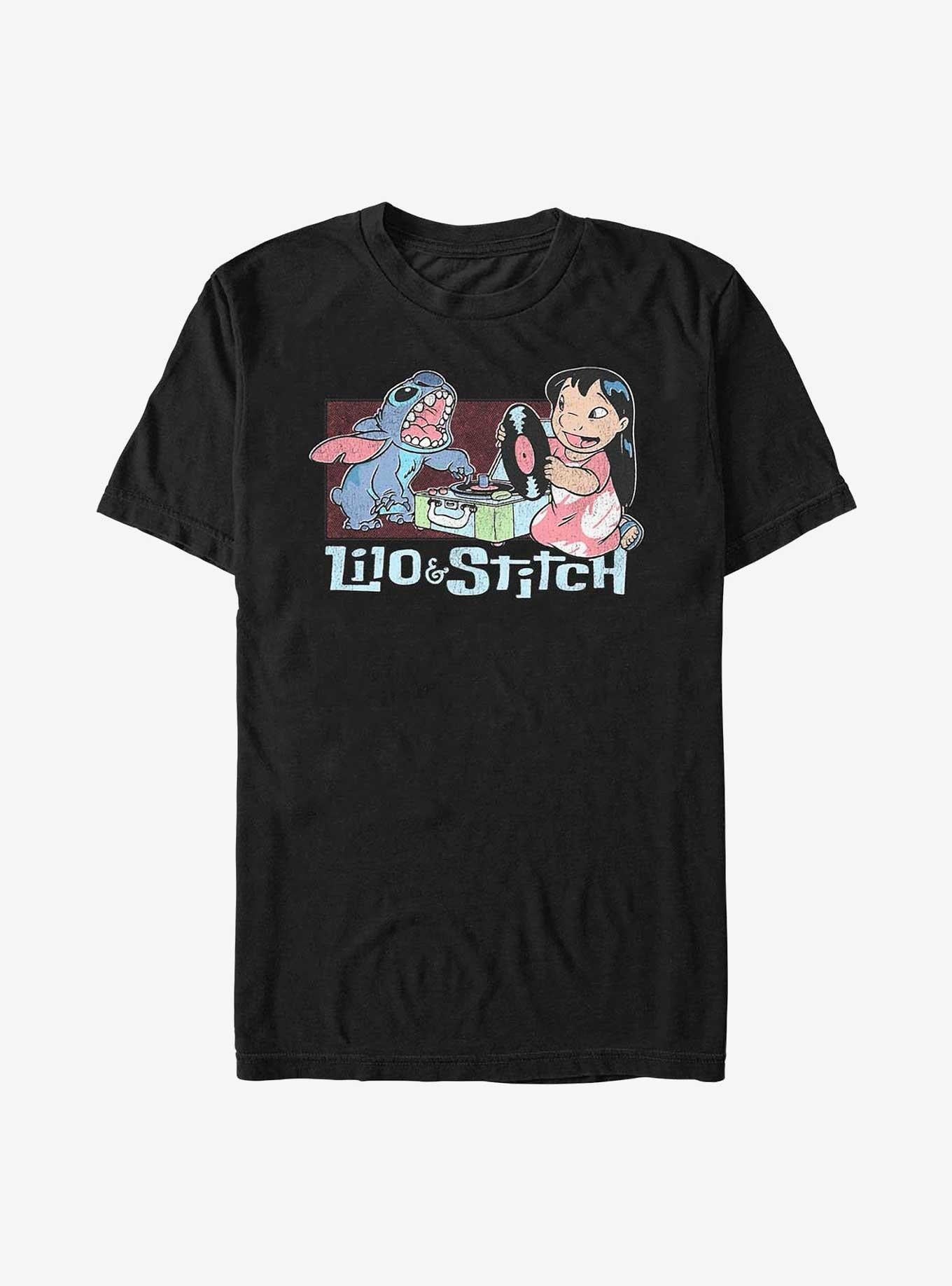 Disney Lilo & Stitch Duo Records T-Shirt | Trending Graphic Tee For Fans