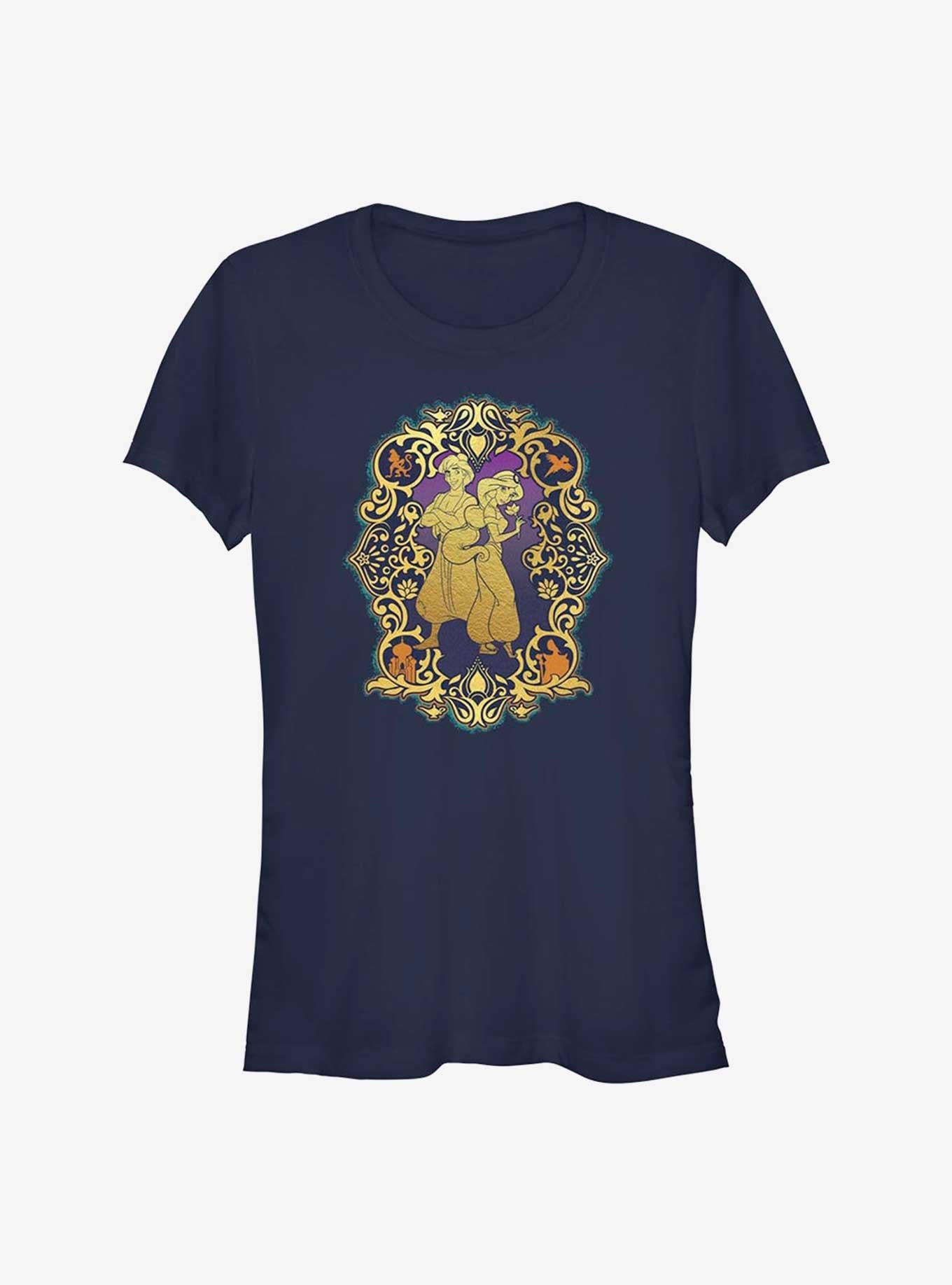 Disney Aladdin Duo Frame Girls T-Shirt | Trending Graphic Tee For Fans