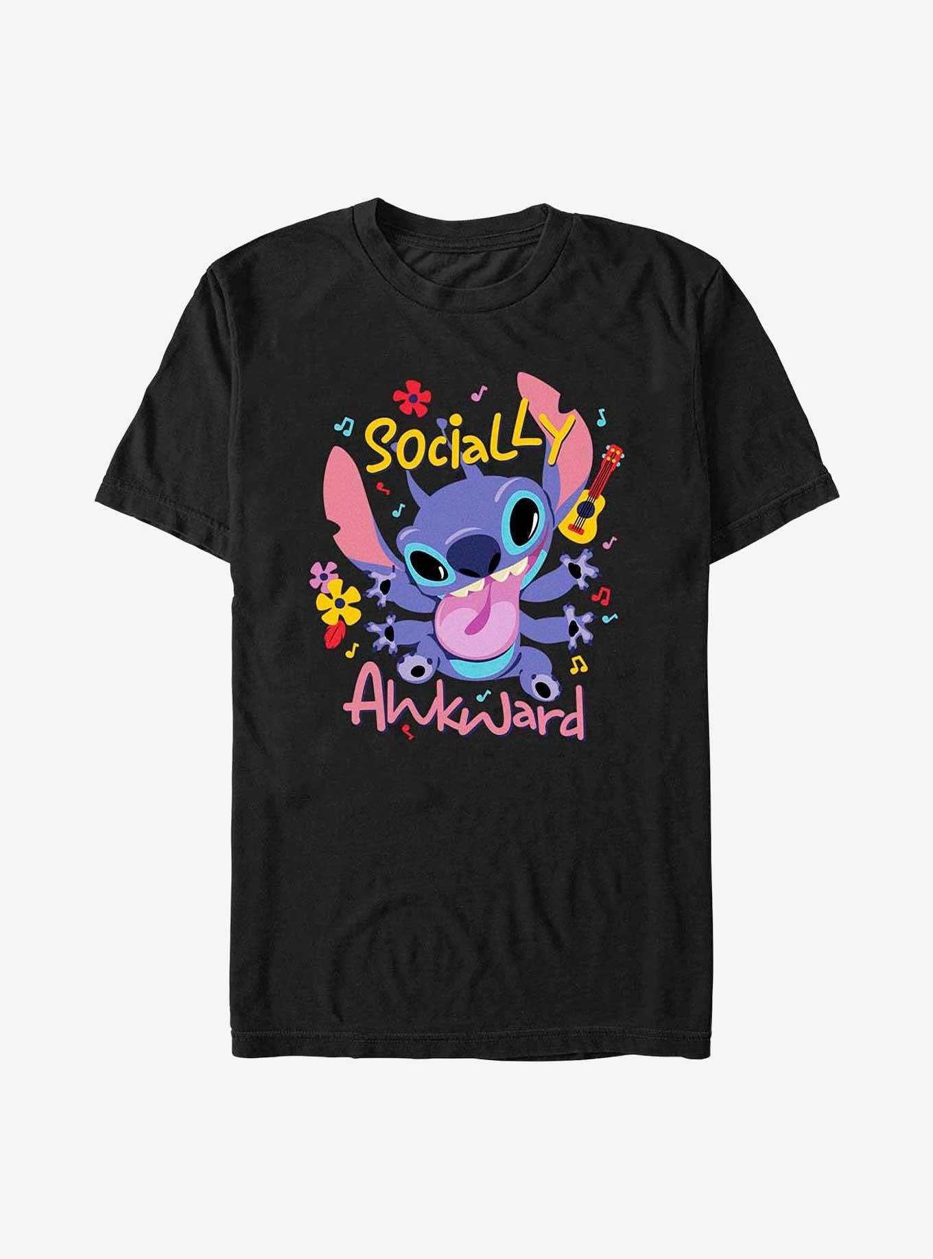Disney Lilo & Stitch Socially Awkward T-Shirt | Trending Graphic Tee For Fans