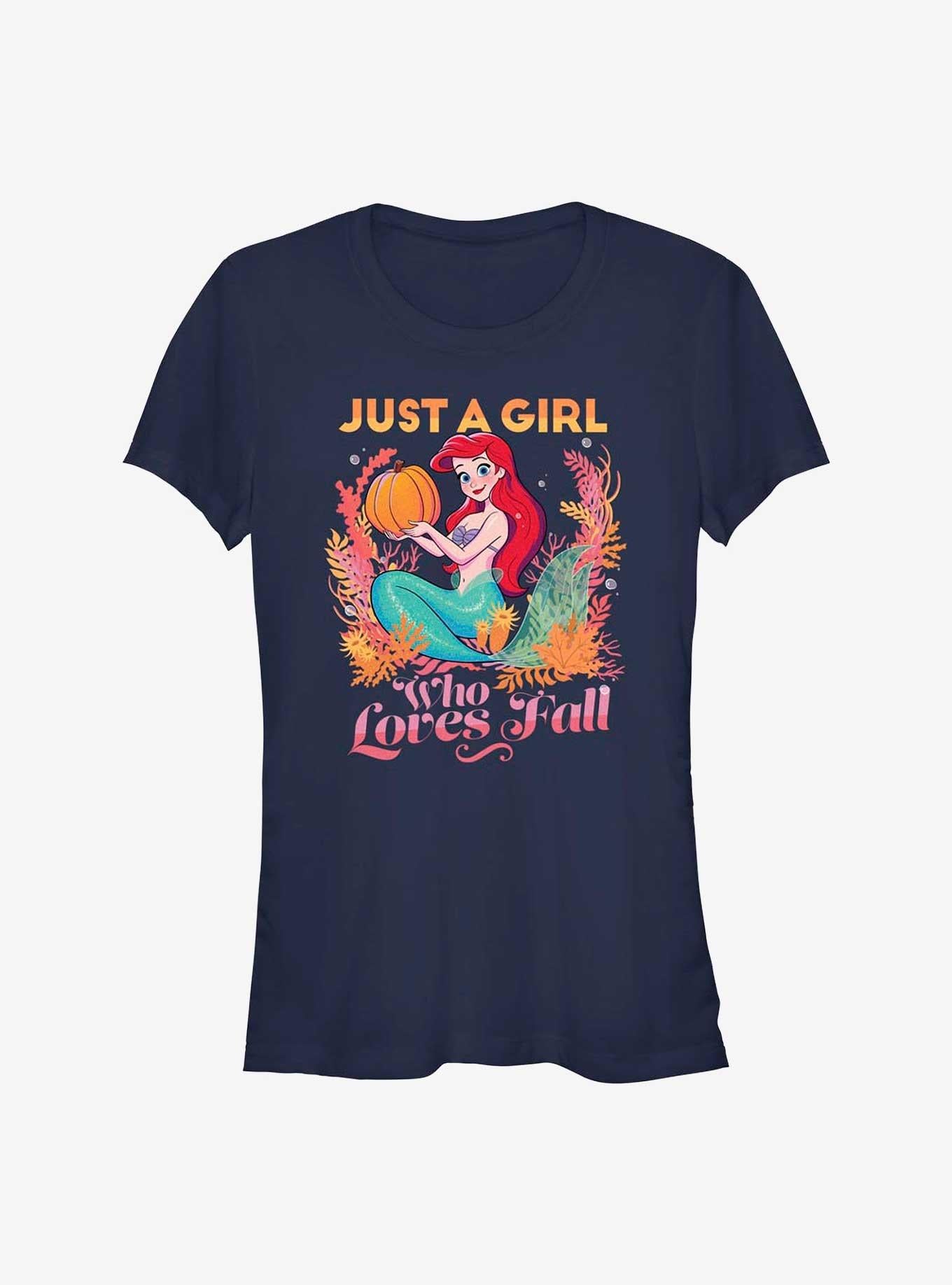 Disney The Little Mermaid Pumpkin Ariel Girls T-Shirt | Trending Graphic Tee For Fans