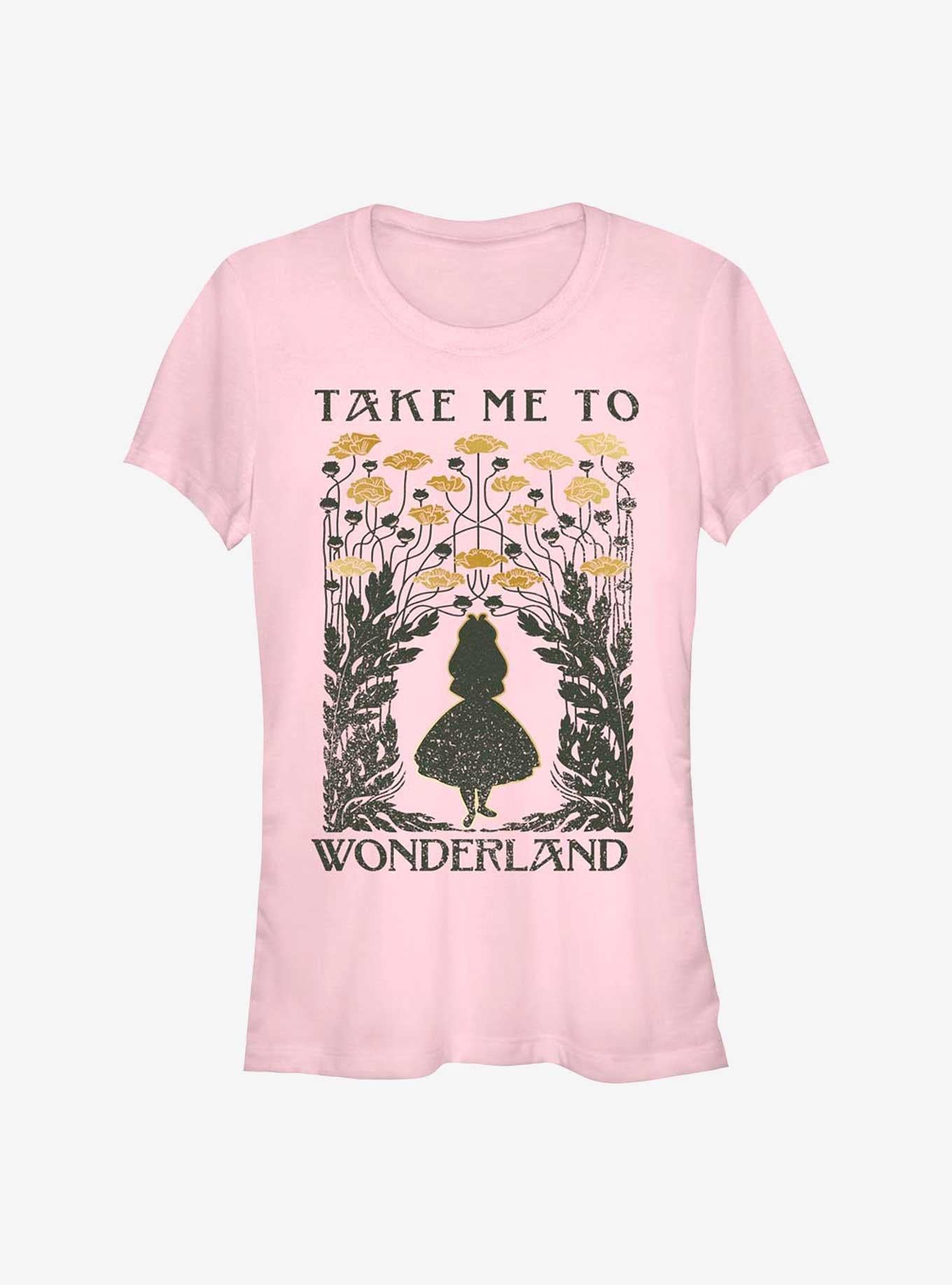 Disney Alice In Wonderland Take Me To Wonderland Girls T-Shirt | Trending Graphic Tee For Fans