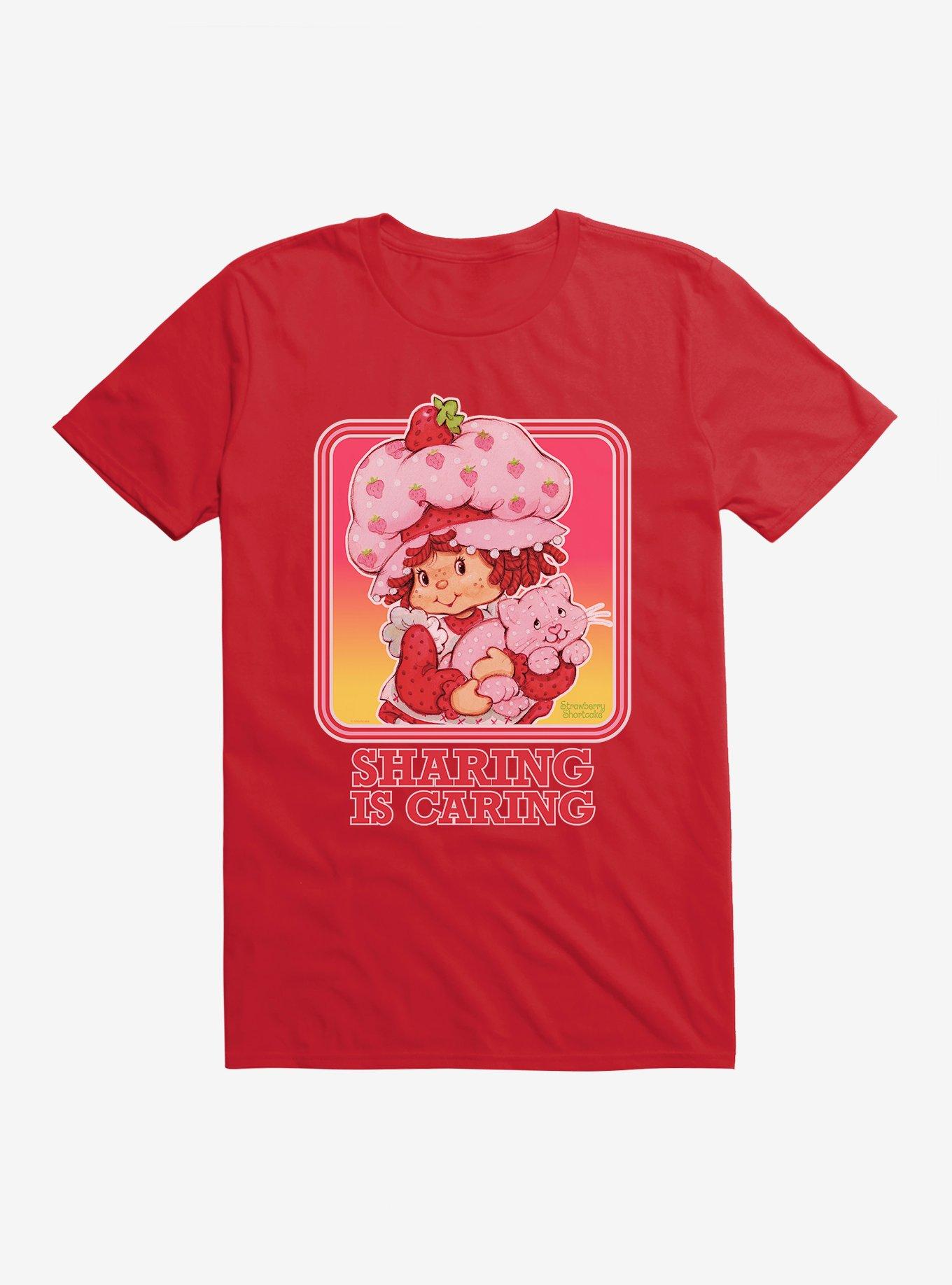 Strawberry Shortcake Vintage Sharing Is Caring T-Shirt | Trending Graphic Tee For Fans