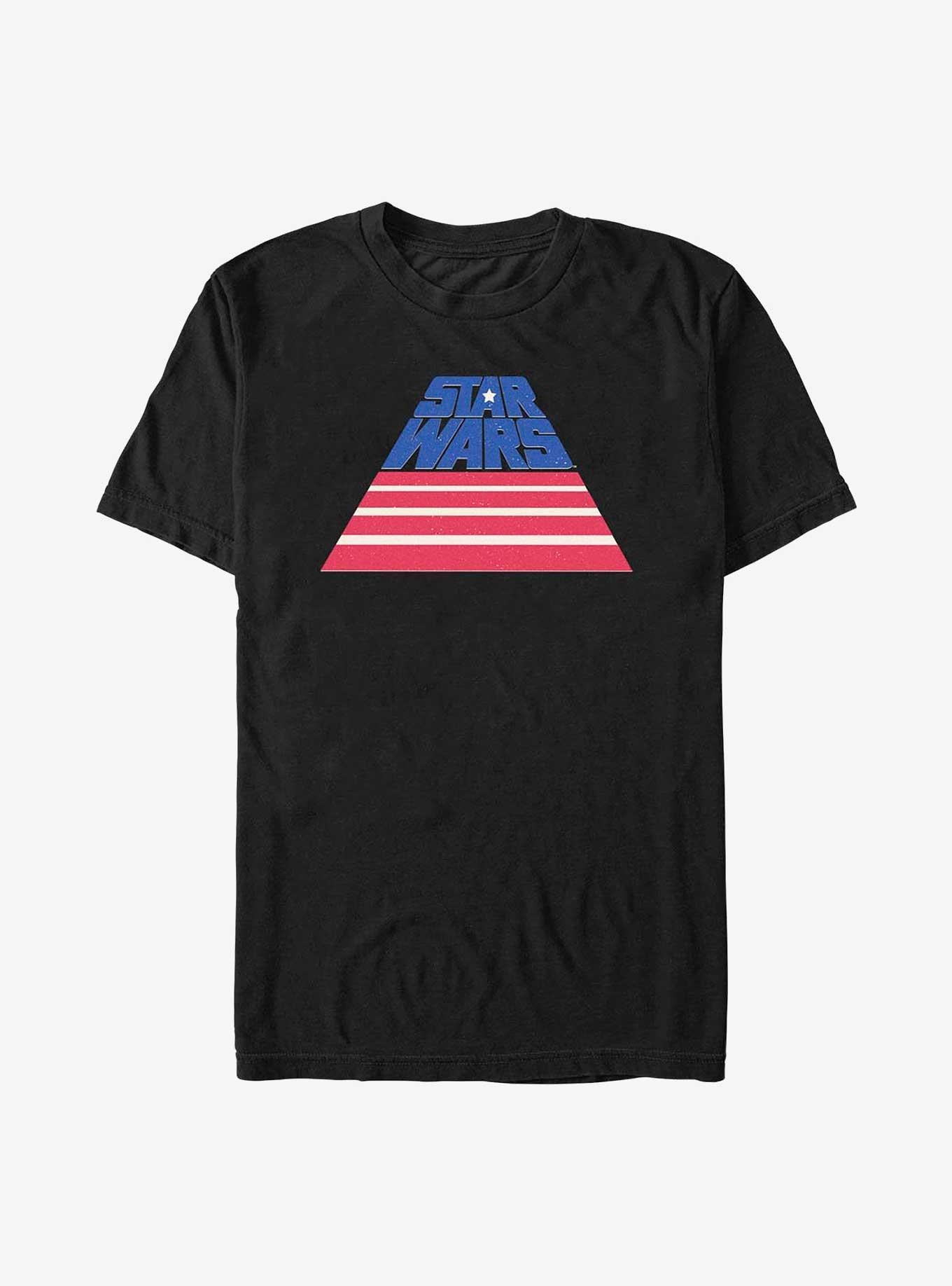 Star Wars American Flag Slant Logo T-Shirt | Trending Graphic Tee For Fans