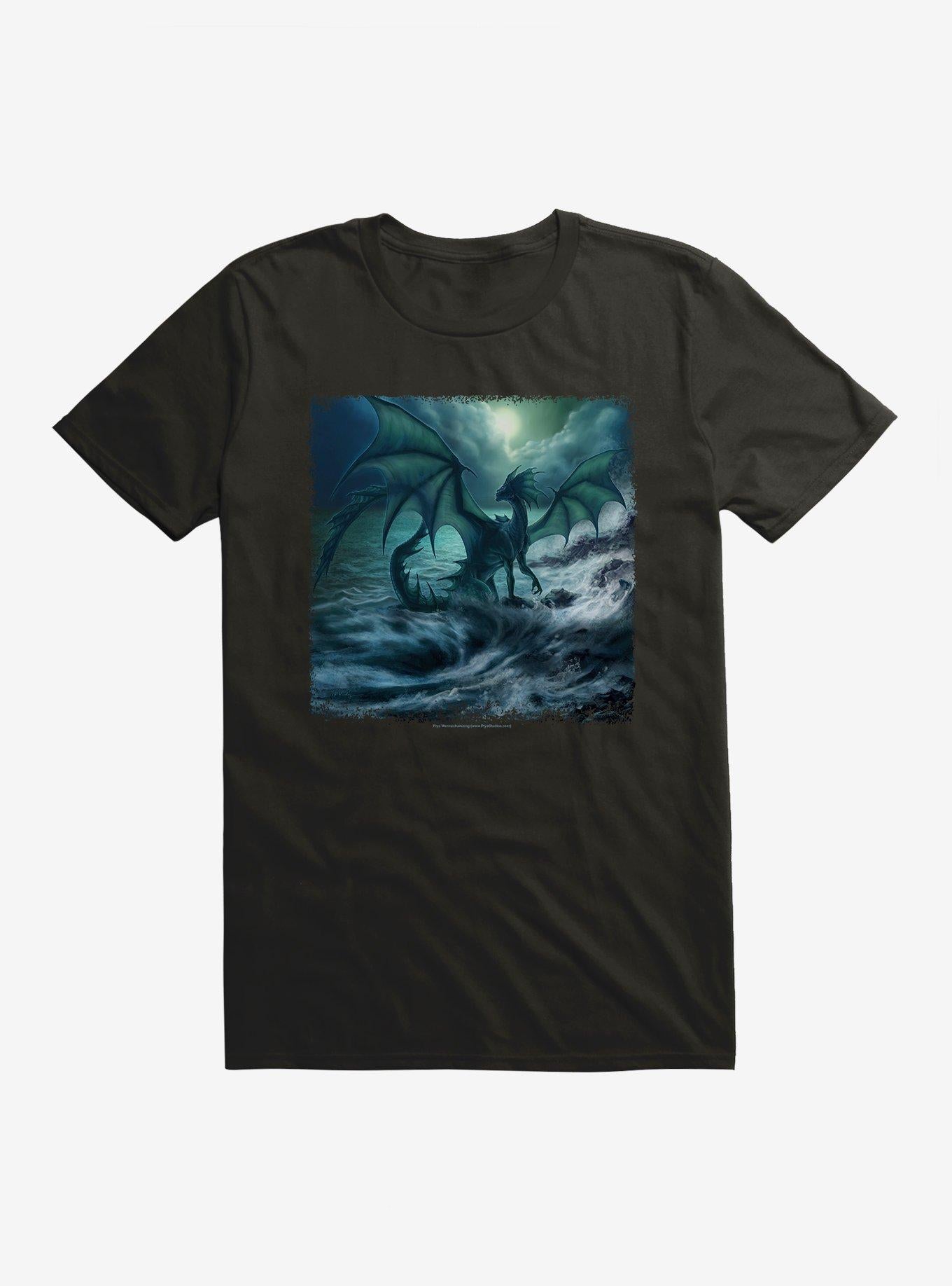 Beach Dragon by Piya Wannachaiwong T-Shirt | Trending Graphic Tee For Fans