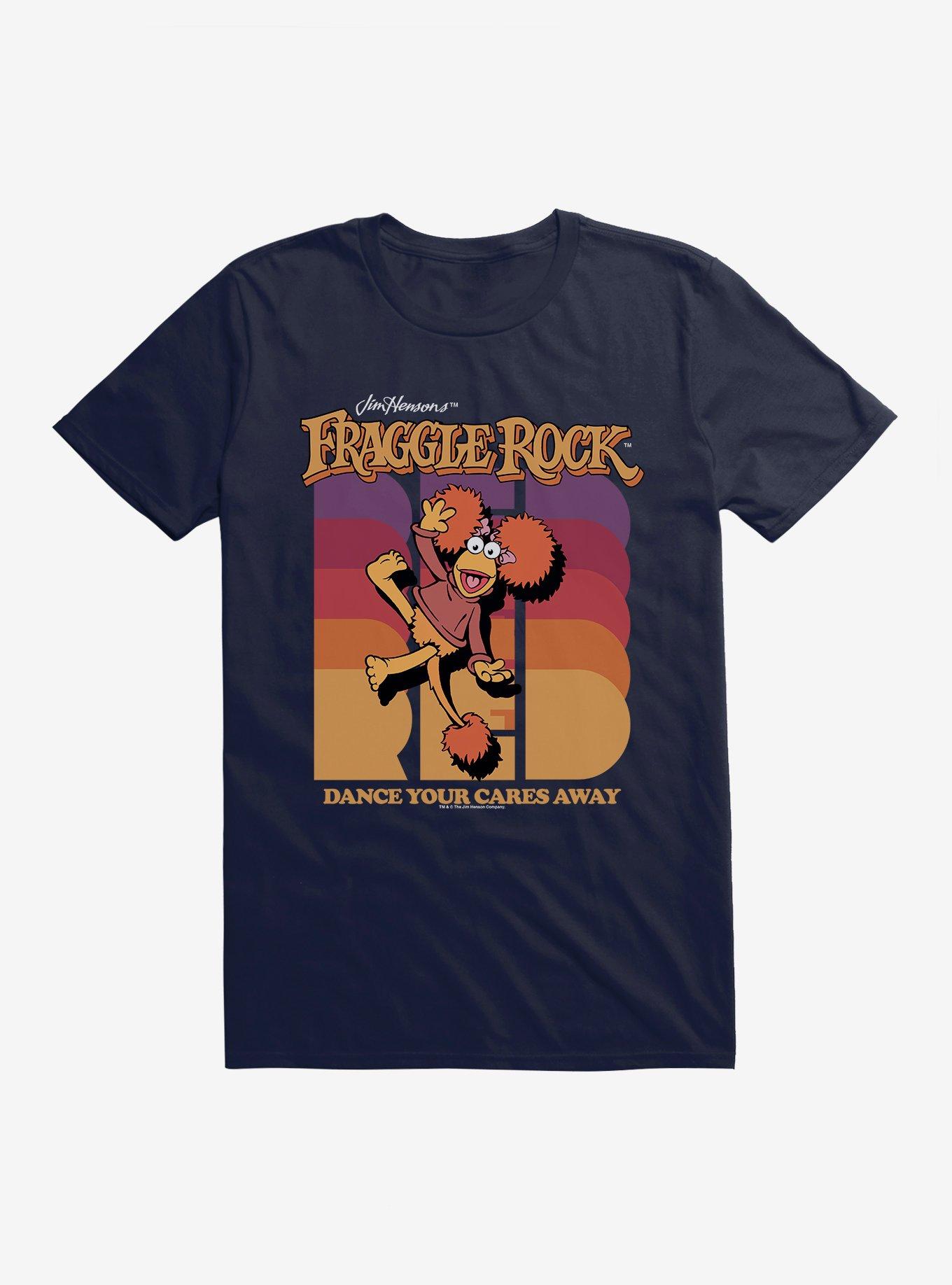 Jim Henson's Fraggle Rock Red Dance Your Cares Away T-Shirt | Trending Graphic Tee For Fans