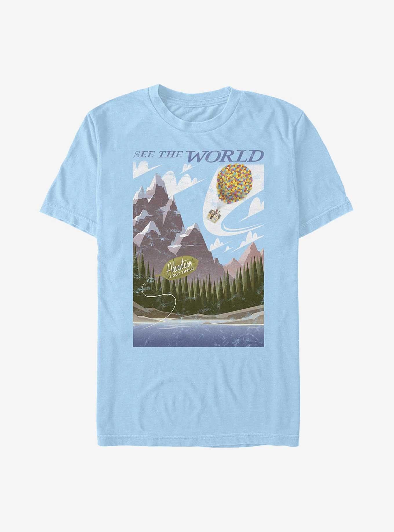 Disney Pixar Up See The World Poster T-Shirt | Trending Graphic Tee For Fans