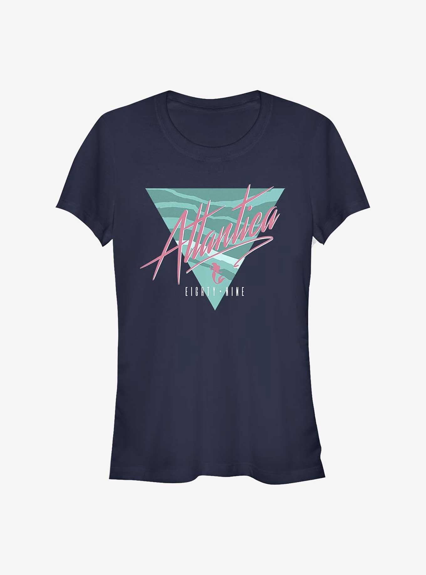 Disney The Little Mermaid Retro Atlantica 89 Logo Girls T-Shirt | Trending Graphic Tee For Fans