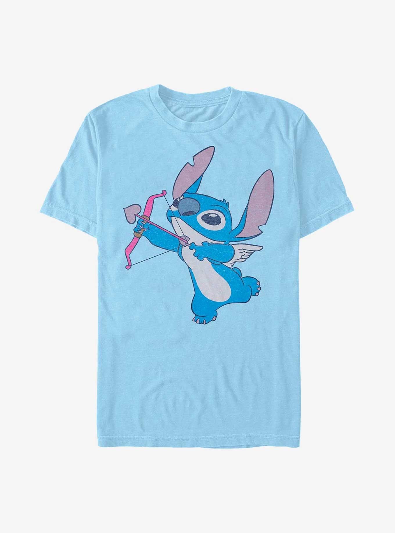 Disney Lilo & Stitch Love Shot Cupid Stitch Extra Soft T-Shirt | Trending Graphic Tee For Fans