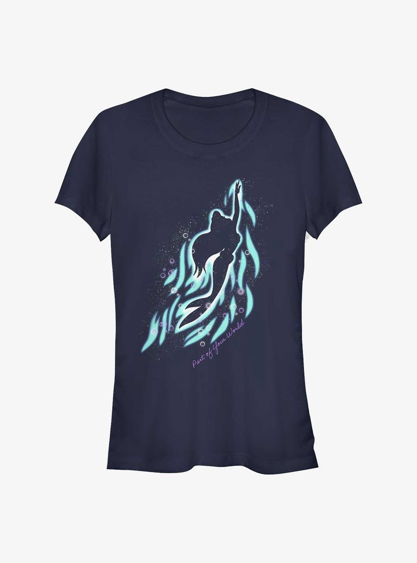 Disney The Little Mermaid Making Waves To Be Part Of Your World Girls T-Shirt | Trending Graphic Tee For Fans