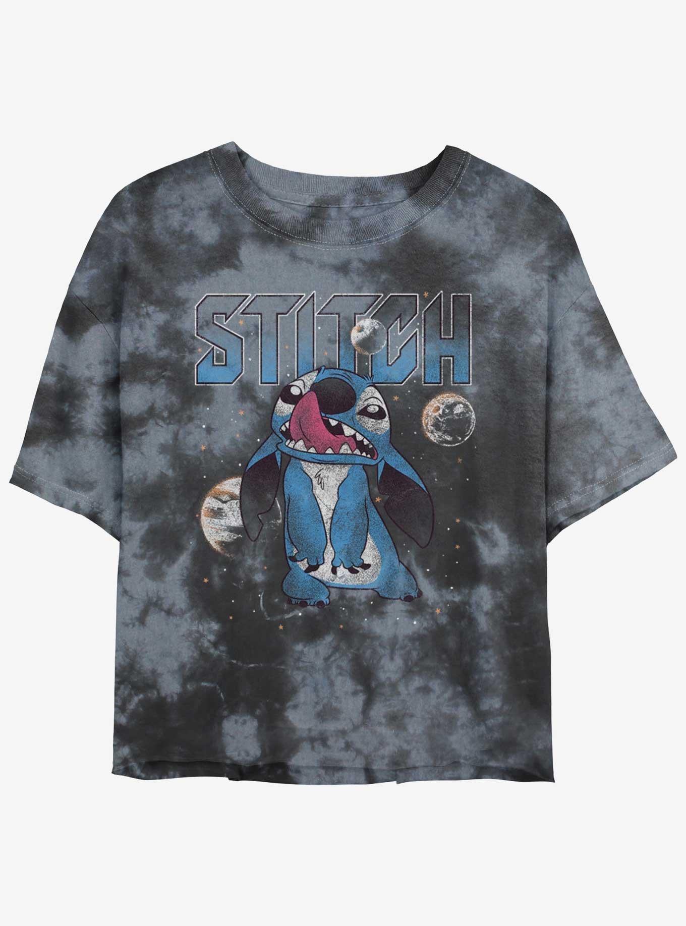 Disney Lilo & Stitch Planet Stitch Tie-Dye Girls Crop T-Shirt | Trending Graphic Tee For Fans