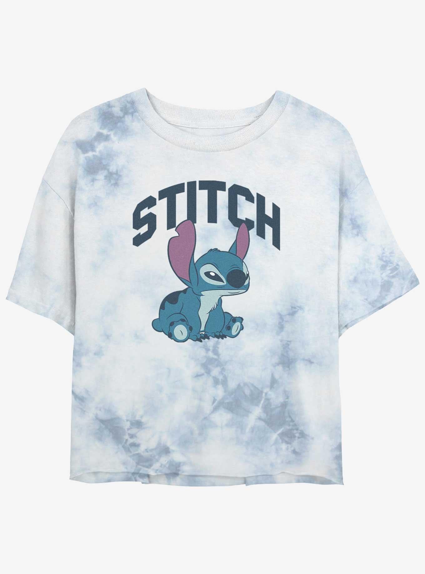 Disney Lilo & Stitch Hangry Stitch Tie-Dye Girls Crop T-Shirt | Trending Graphic Tee For Fans
