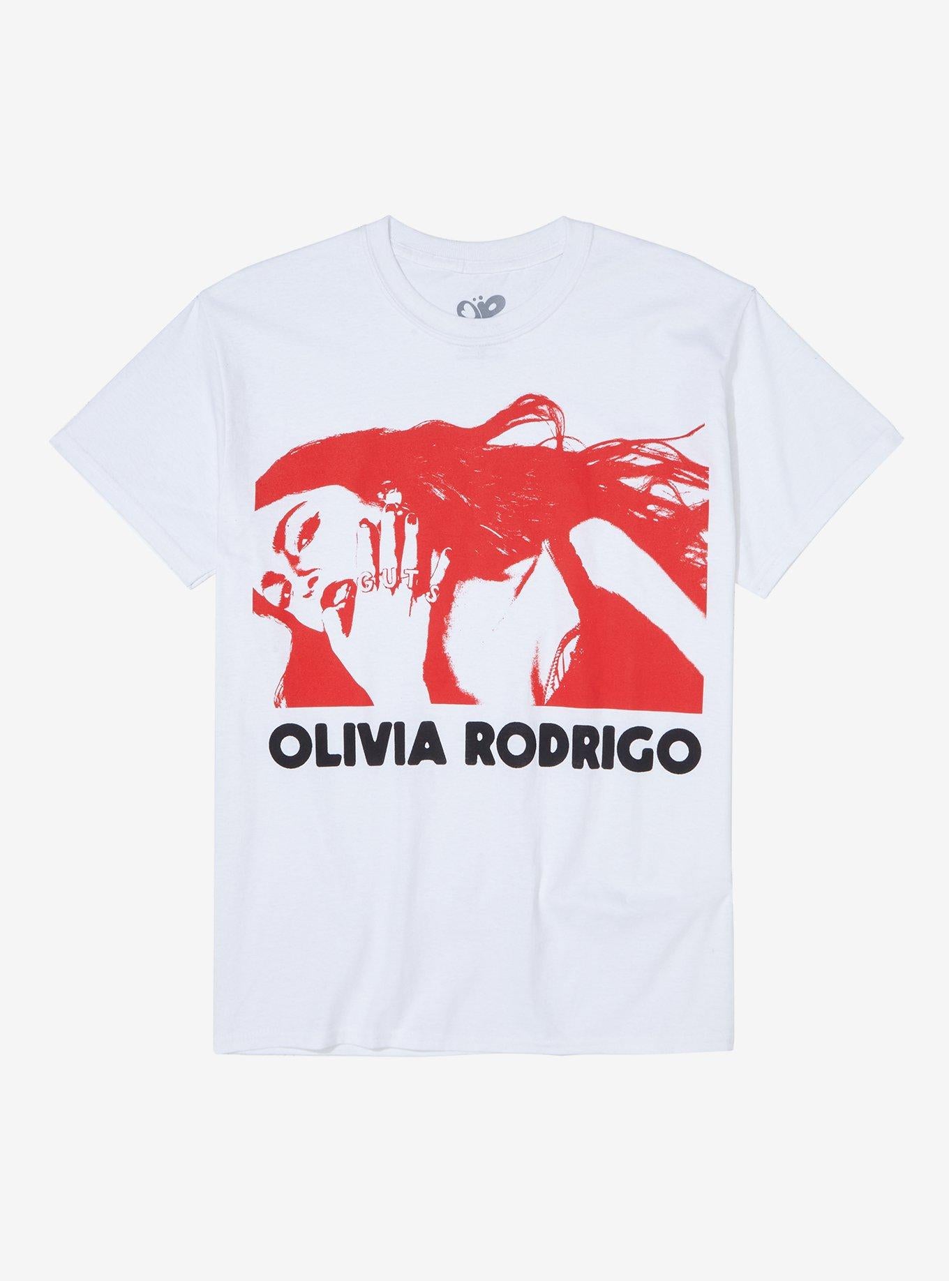 Olivia Rodrigo Guts Red Stencil T-Shirt | Trending Graphic Tee For Fans
