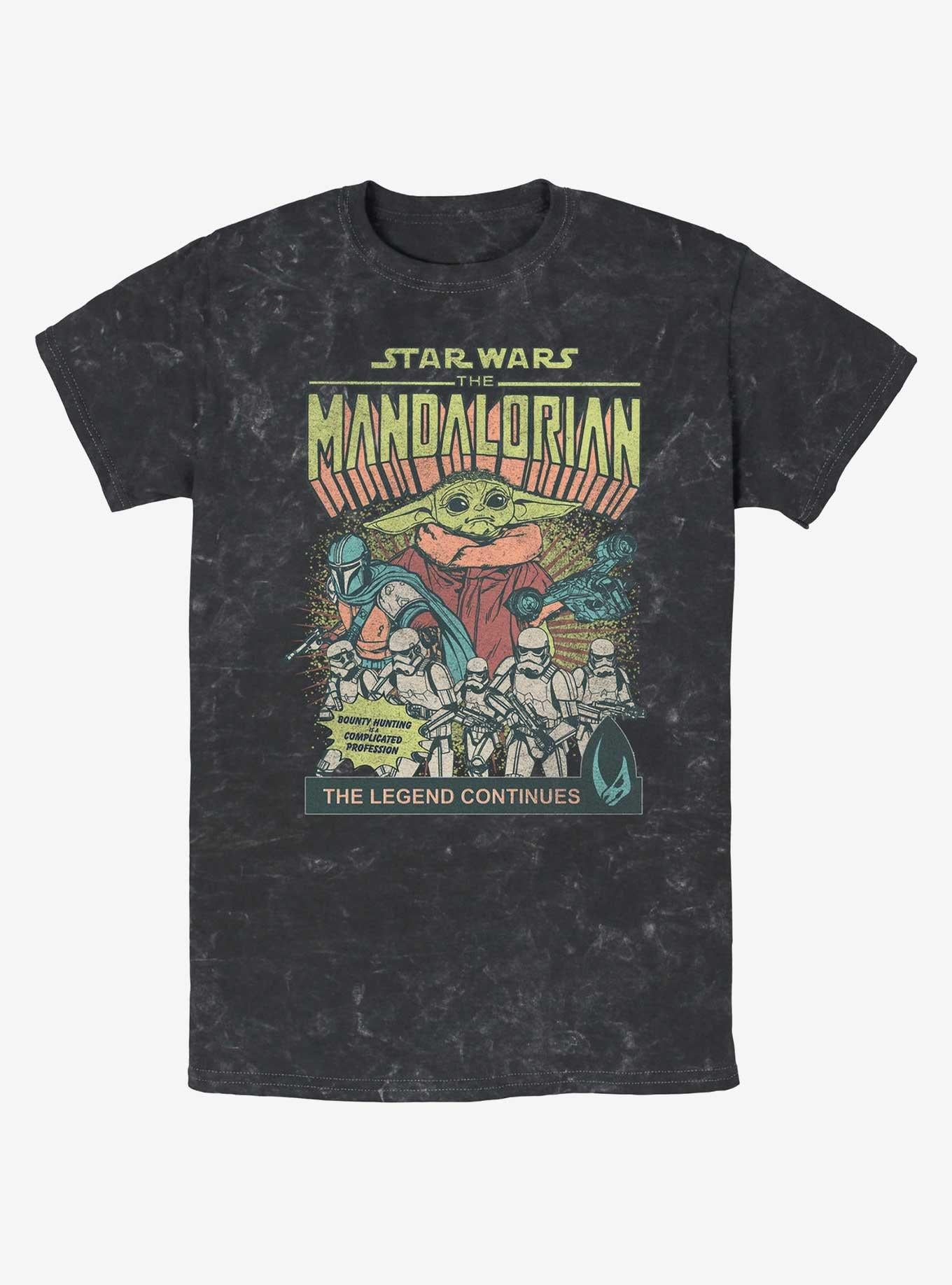 Star Wars The Mandalorian Grogu Comic Cover Mineral Wash T-Shirt | Trending Graphic Tee For Fans