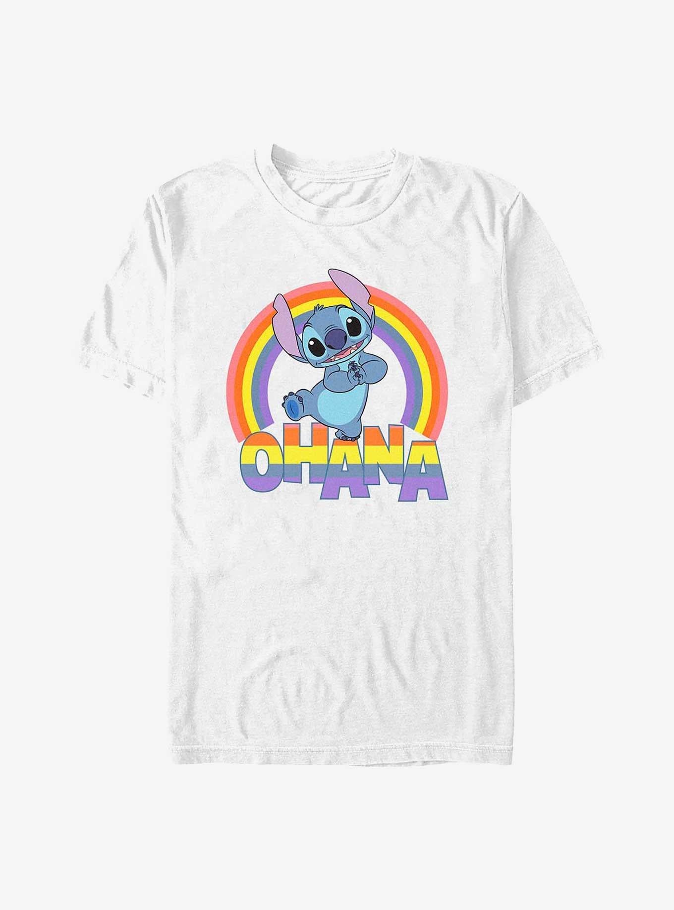 Disney Lilo & Stitch Rainbow Ohana T-Shirt | Trending Graphic Tee For Fans