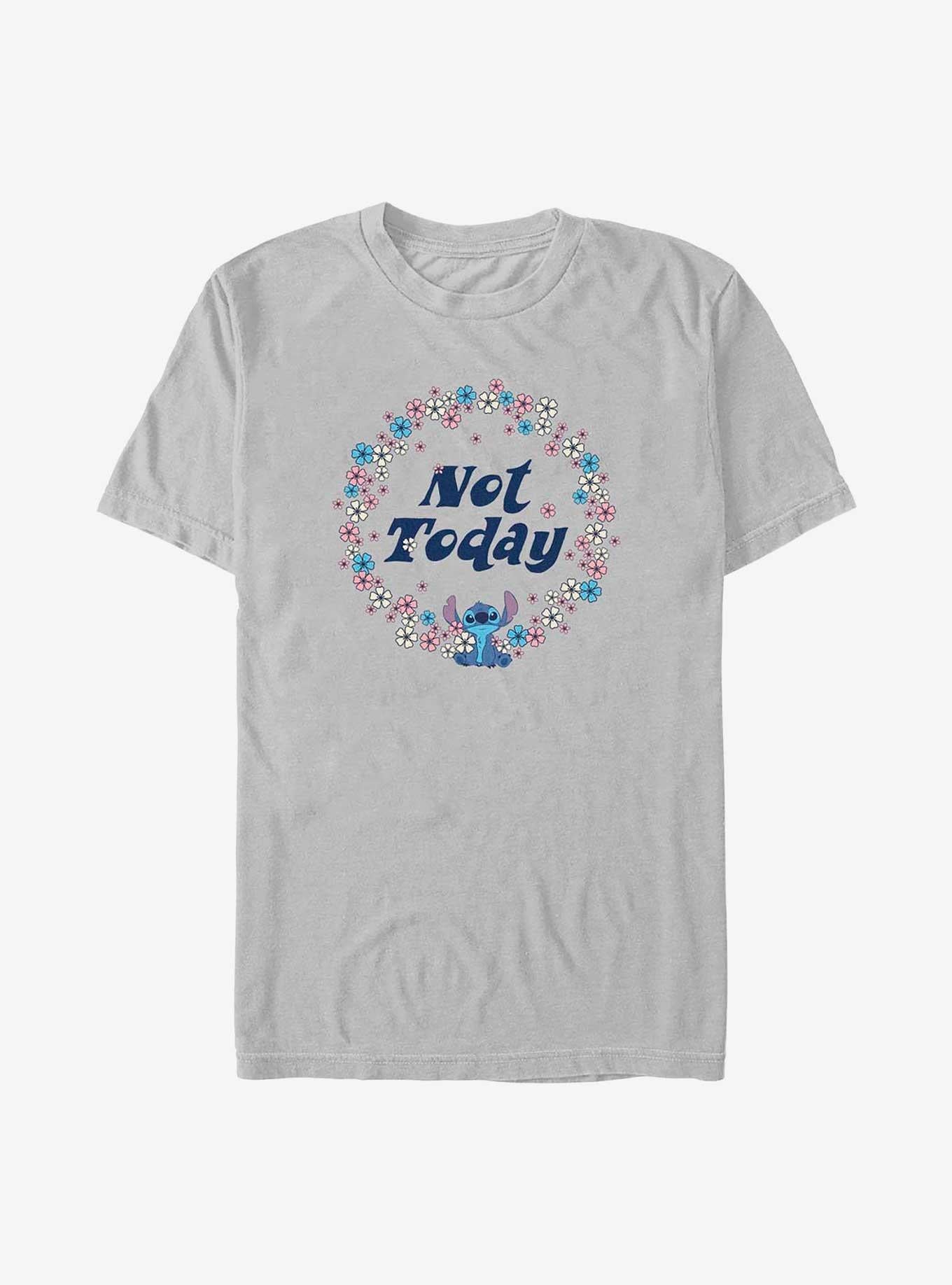 Disney Lilo & Stitch Floral Not Today T-Shirt | Trending Graphic Tee For Fans
