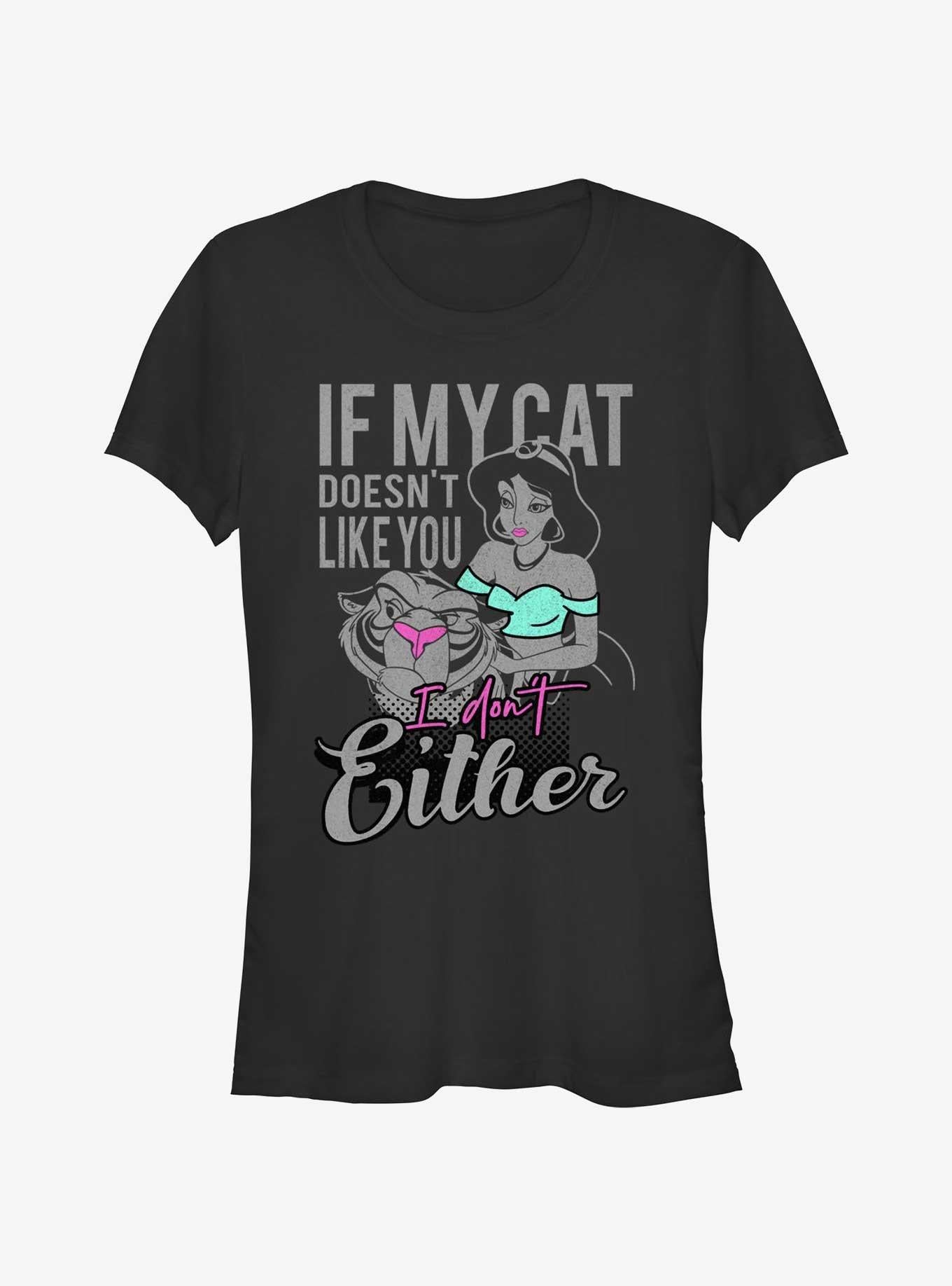 Disney Aladdin Jasmine If My Cat Doesn't Like You I Don't Either Girls T-Shirt | Trending Graphic Tee For Fans