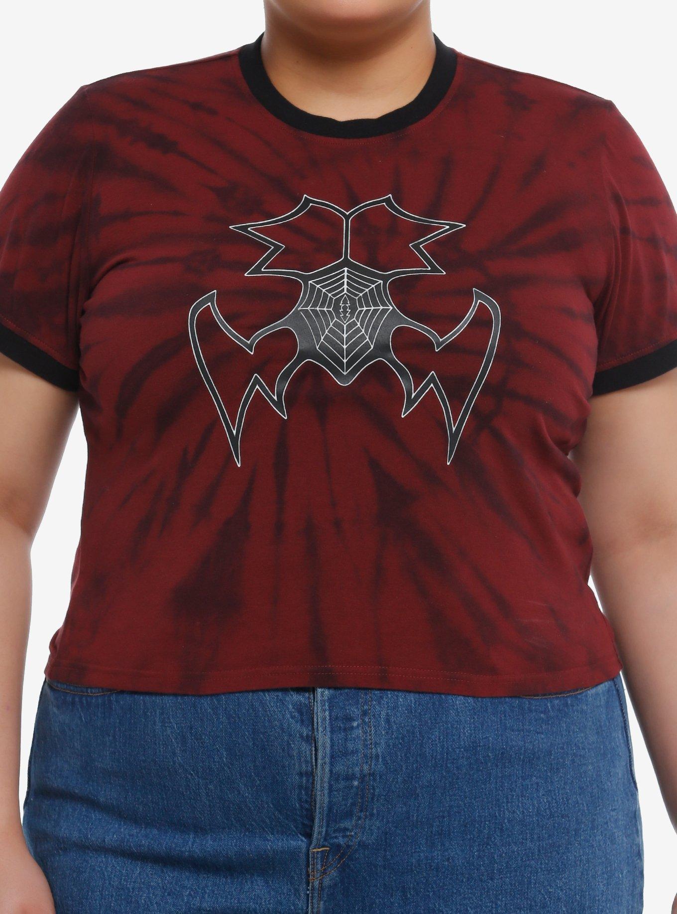 Her Universe Marvel Madame Web Spiderweb Tie-Dye Girls Baby Plus Size T-Shirt | Trending Graphic Tee For Fans