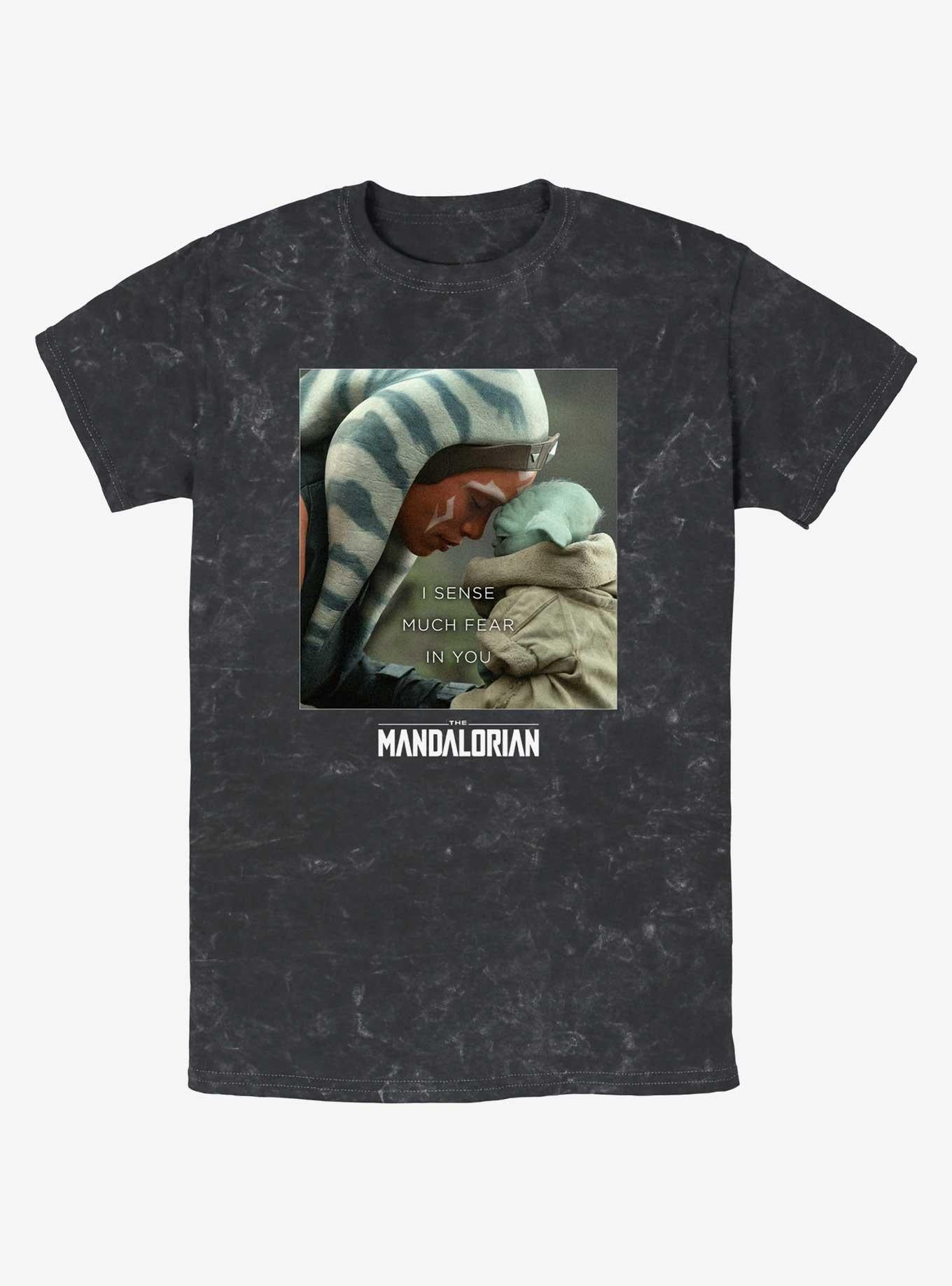 Star Wars The Mandalorian Ahsoka Tano Sense Fear The Child Mineral Wash T-Shirt | Trending Graphic Tee For Fans