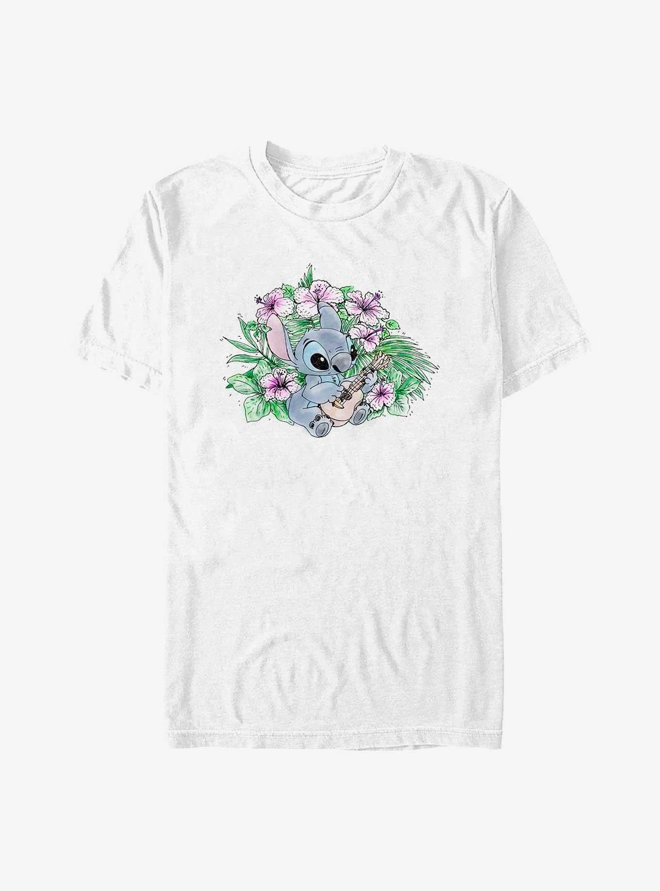 Disney Lilo & Stitch Ukulele Flower T-Shirt | Trending Graphic Tee For Fans