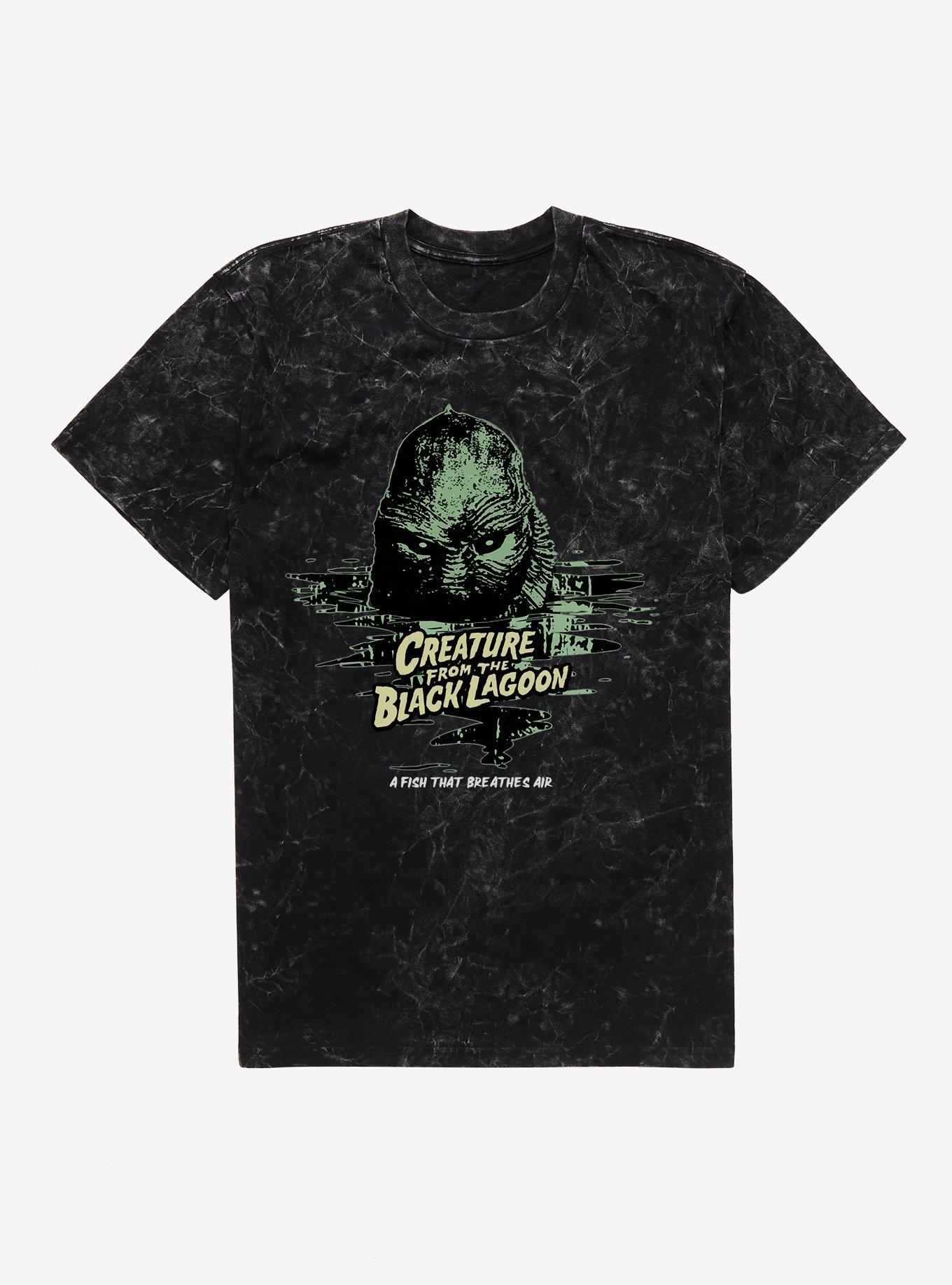 Creature From The Black Lagoon Fish That Breathes Air Mineral Wash T-Shirt | Trending Graphic Tee For Fans