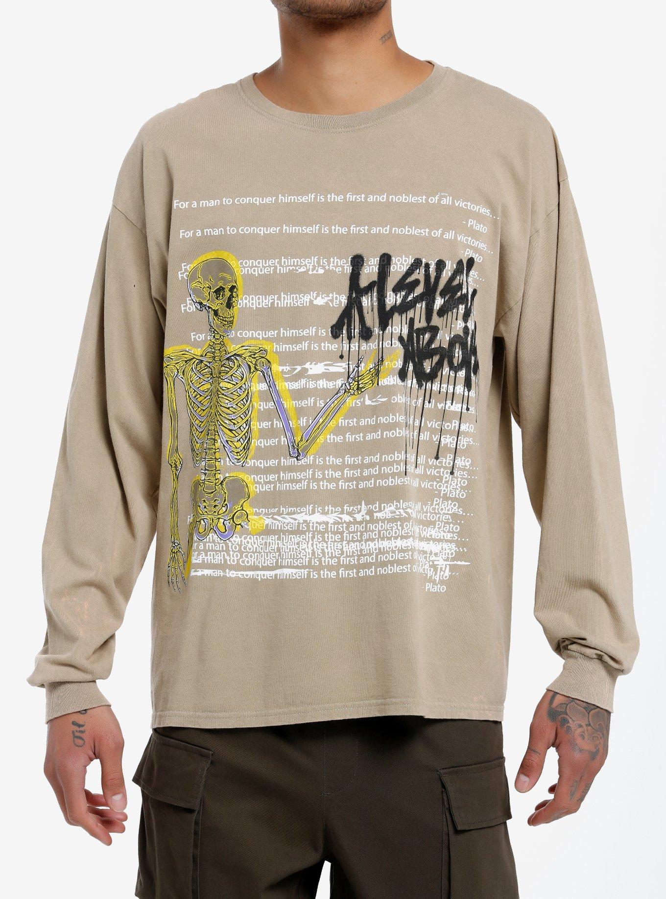 Skeleton Level Above Long-Sleeve T-Shirt | Trending Graphic Tee For Fans