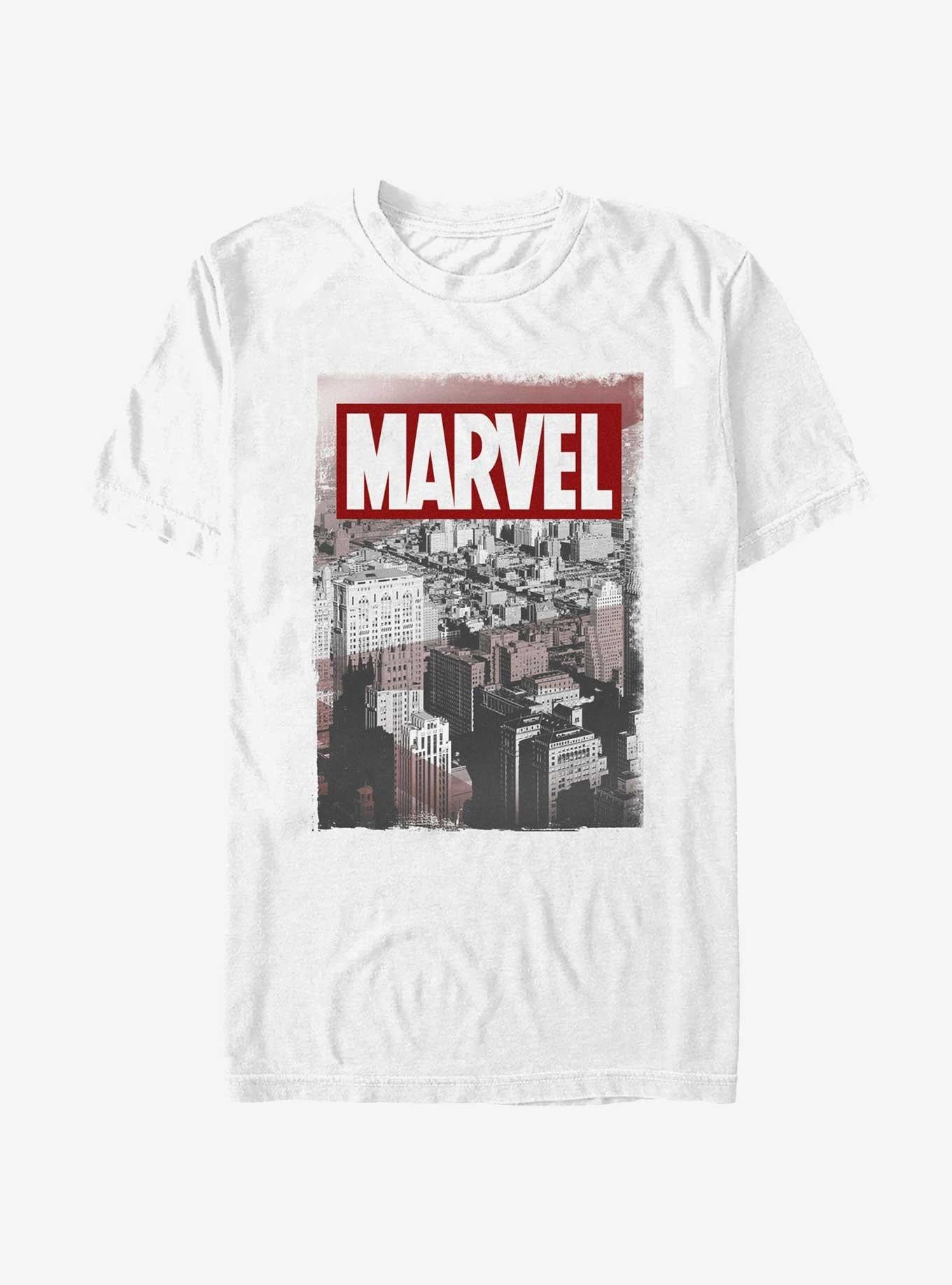 Marvel Cityscape Poster T-Shirt | Trending Graphic Tee For Fans