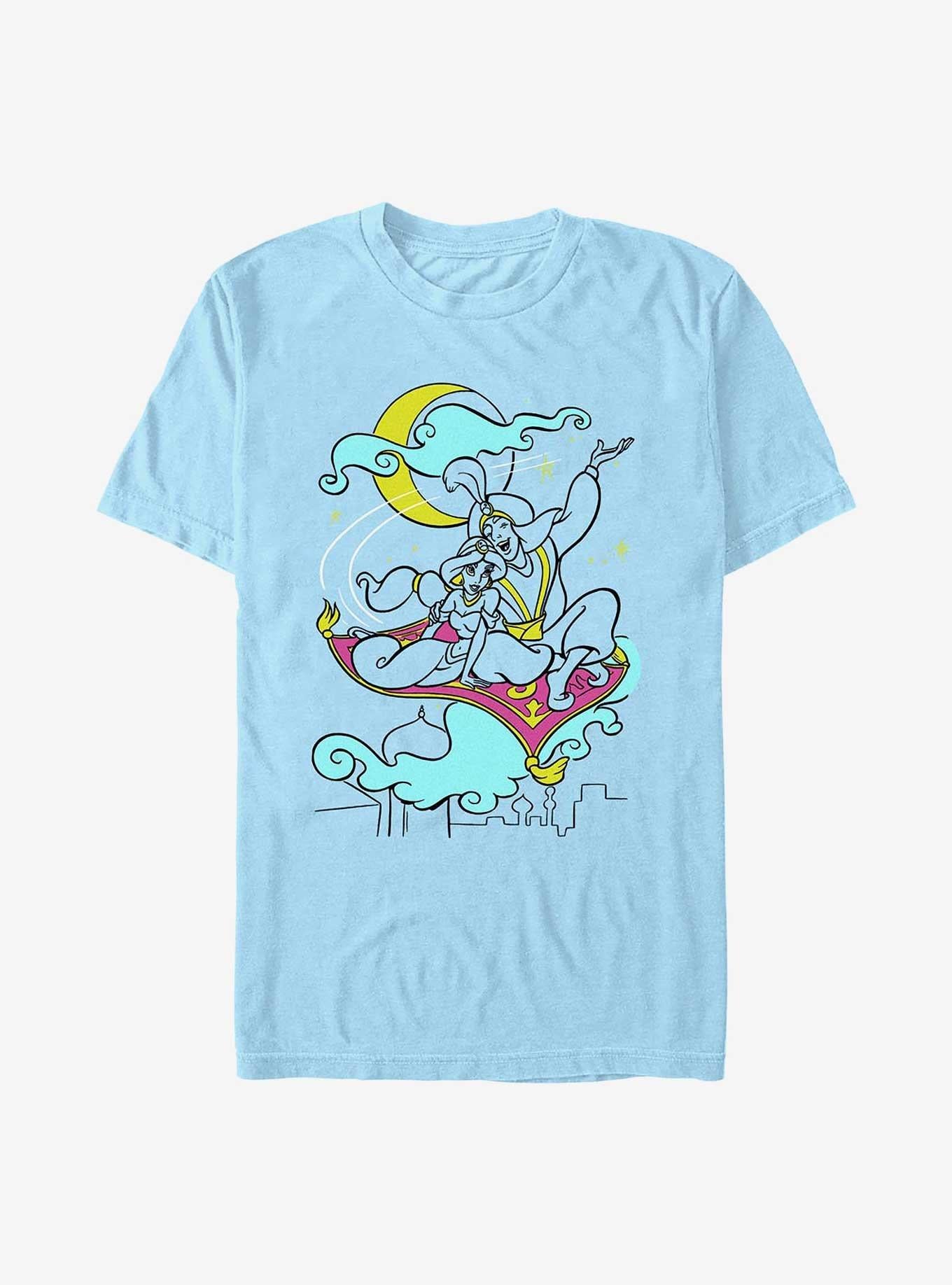 Disney Aladdin Carpet Surfing T-Shirt | Trending Graphic Tee For Fans