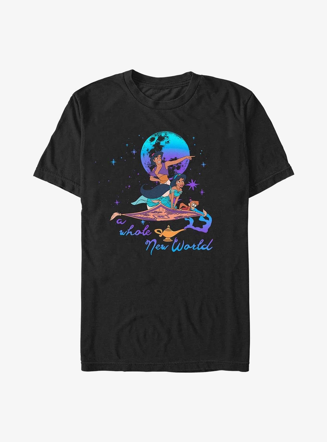 Disney Aladdin New World With Aladdin and Jasmine T-Shirt | Trending Graphic Tee For Fans