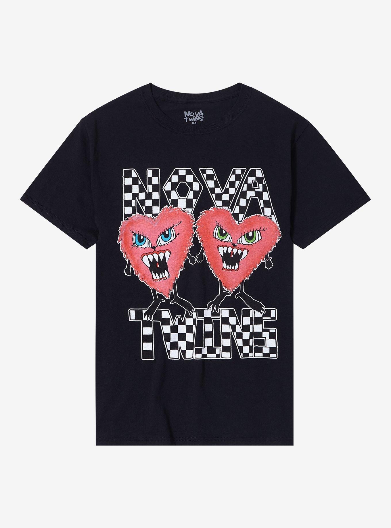 Nova Twins Twon Hearts Boyfriend Fit Girls T-Shirt | Trending Graphic Tee For Fans