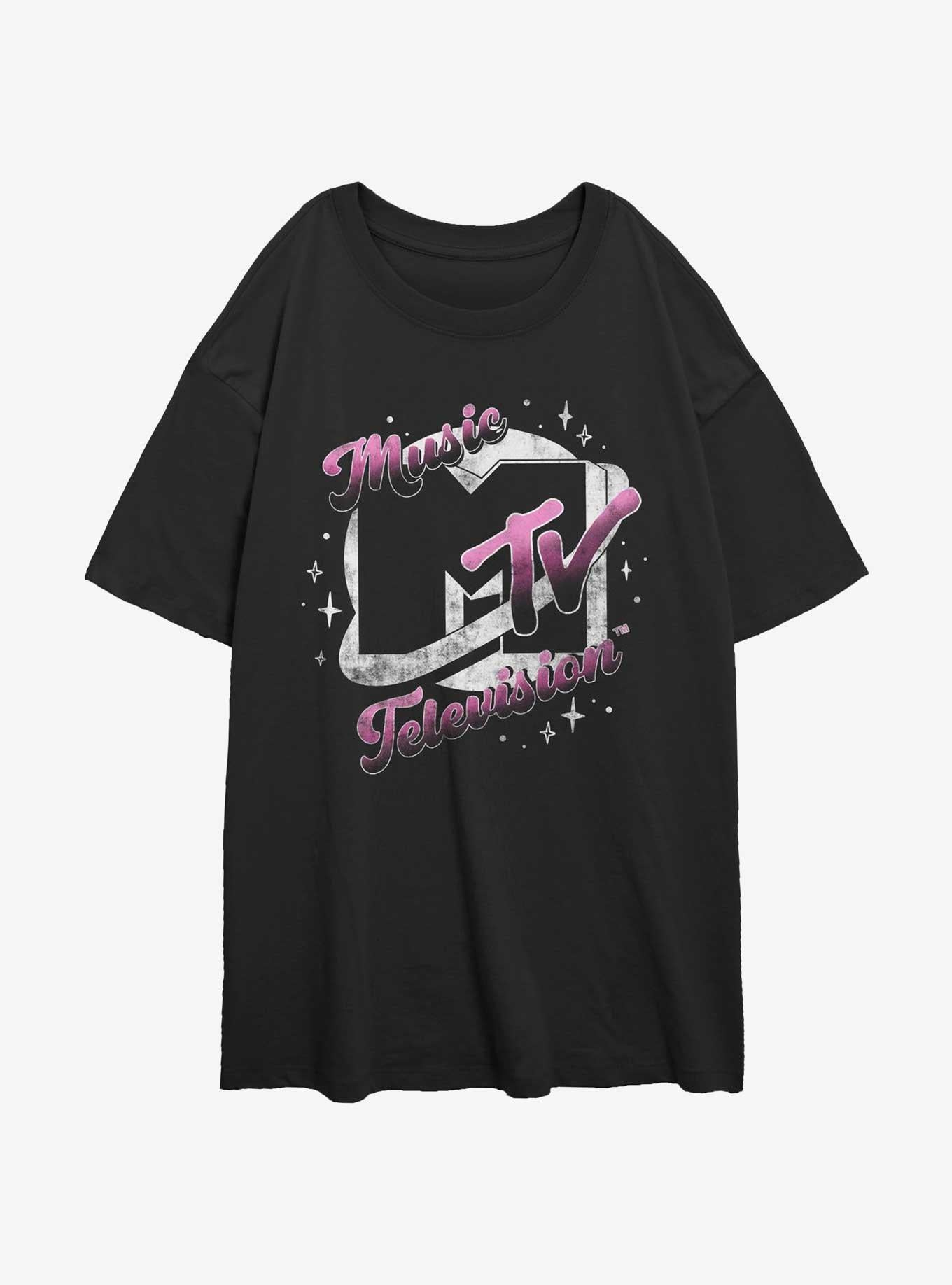 MTV Planet Logo Girls Oversized T-Shirt | Trending Graphic Tee For Fans