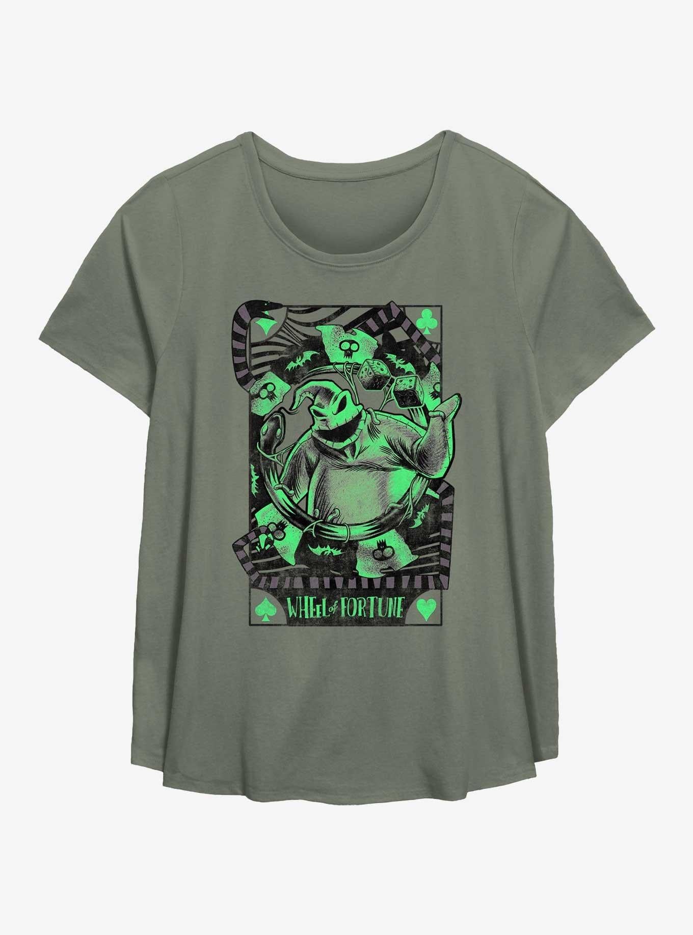 Disney Nightmare Before Christmas Oogie Boogie Wheel Of Fortune Girls Plus Size T-Shirt | Trending Graphic Tee For Fans