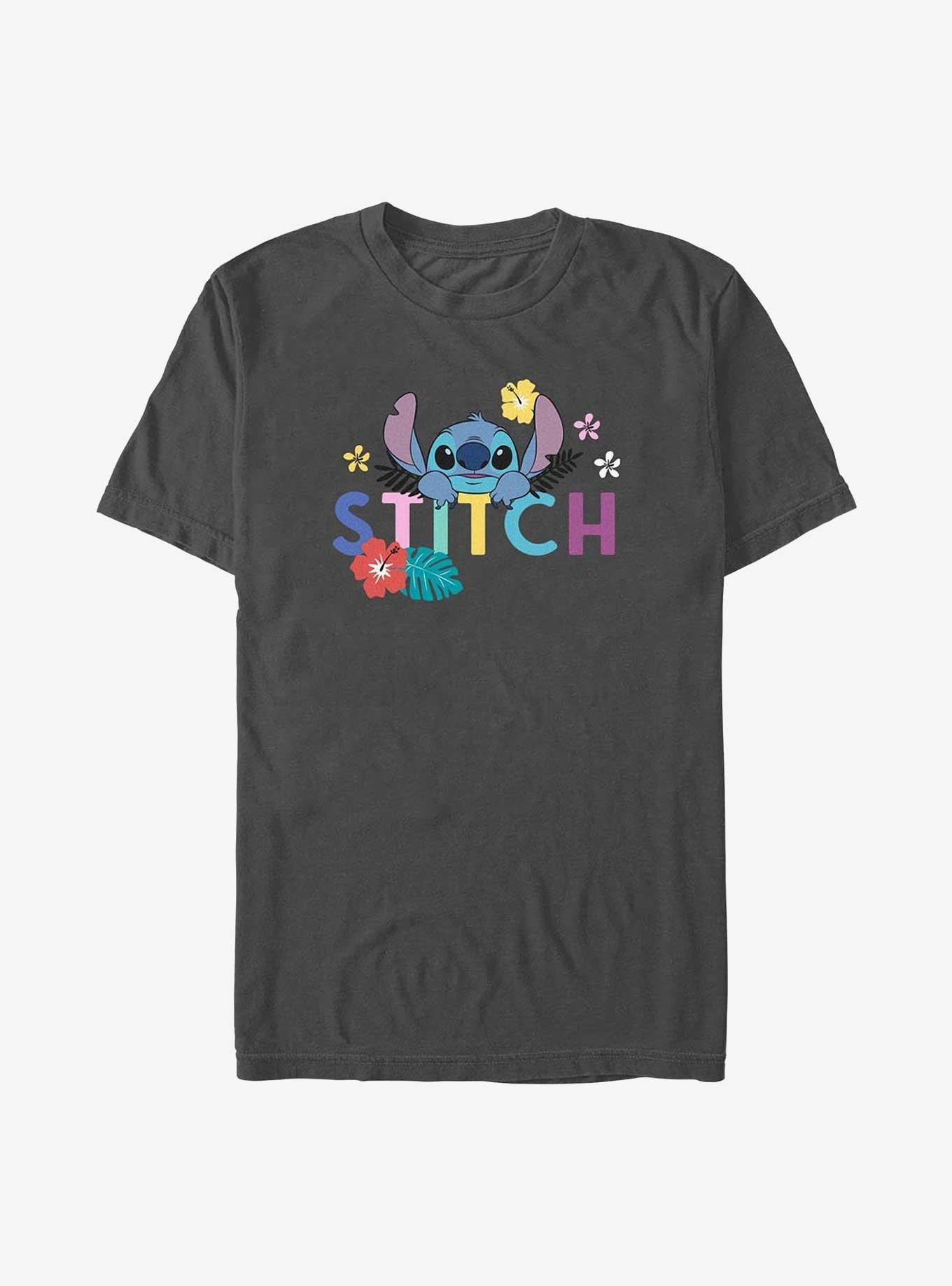 Disney Lilo & Stitch Flowers Stitch Aloha T-Shirt | Trending Graphic Tee For Fans