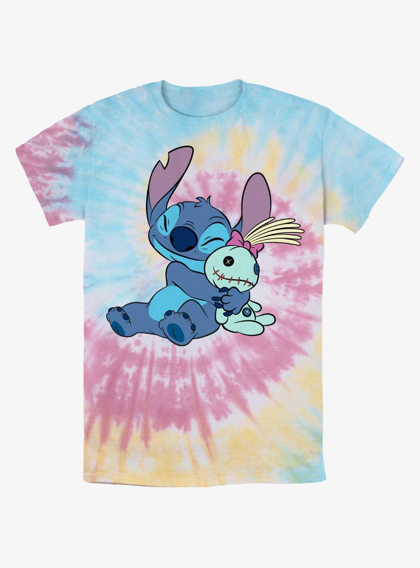 Disney Lilo & Stitch Hugging Scrump Tie-Dye T-Shirt | Trending Graphic Tee For Fans