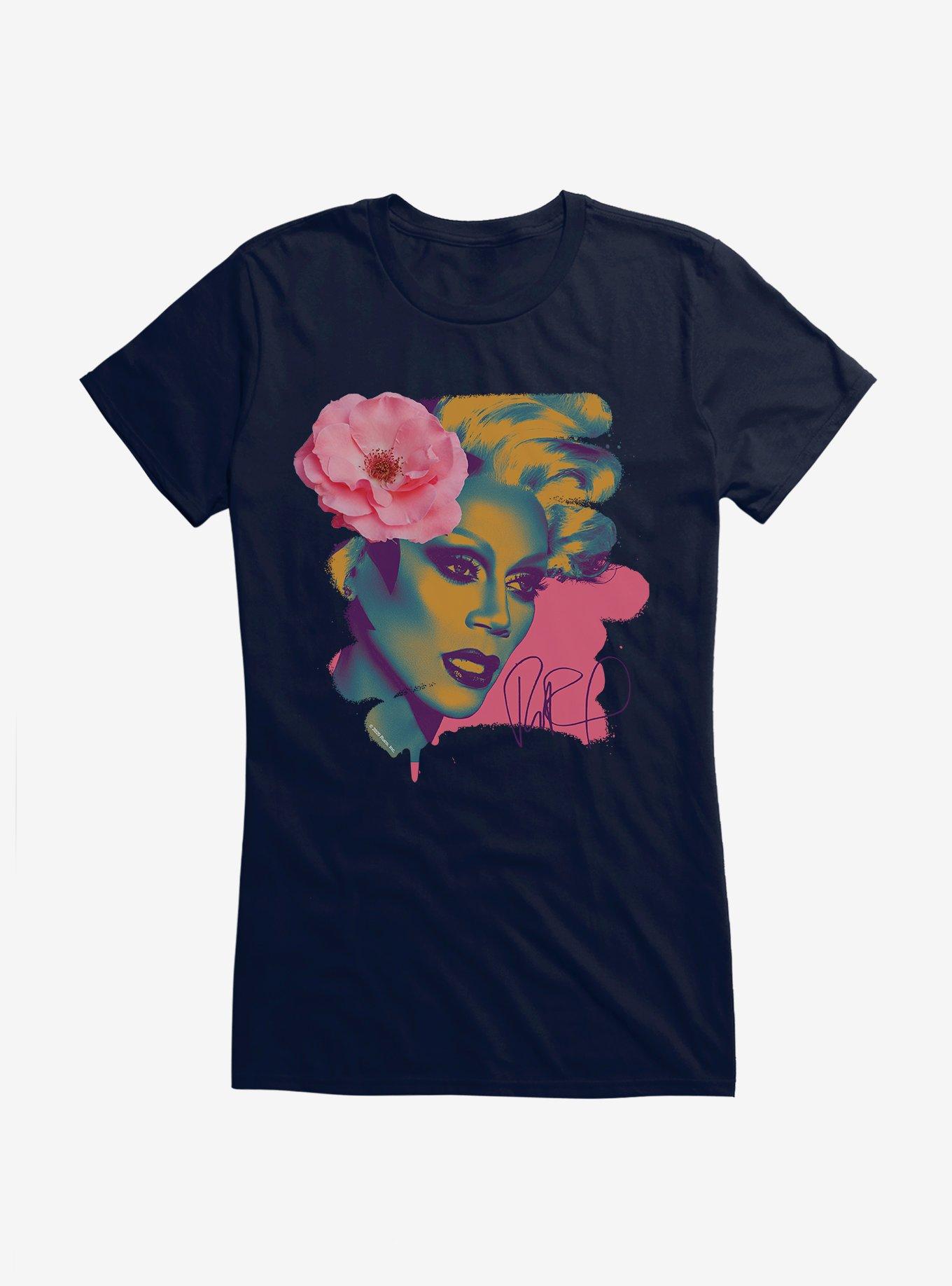 RuPaul Floral Portrait Girls T-Shirt | Trending Graphic Tee For Fans
